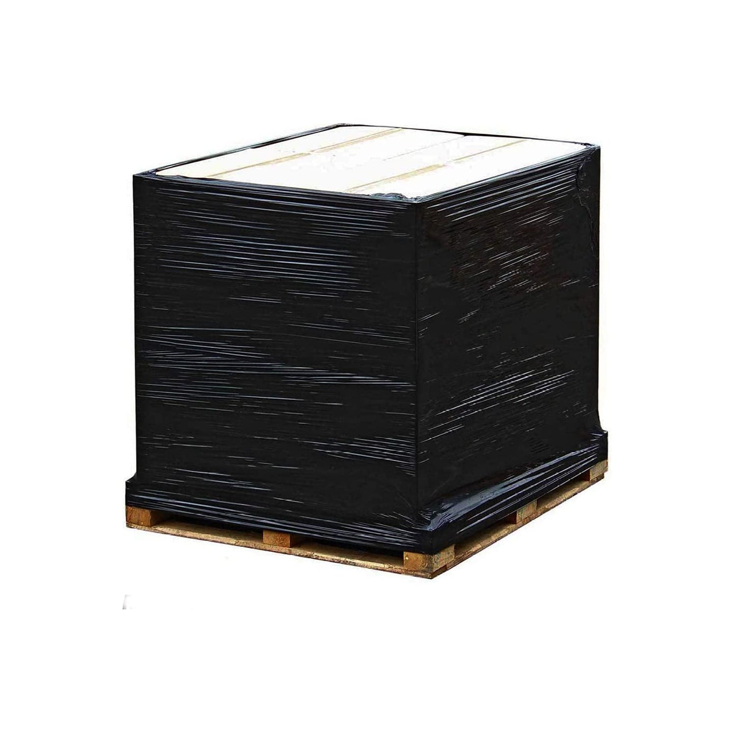 Straame Heavy Duty Strong Pallet Wrap Cling Film Packaging for Industrial, House Moving, Packing, Furniture Wrapping, Storage - Tear Resistant - Water & Moisture Proof 400mm x 250m (Black, 6 Rolls)