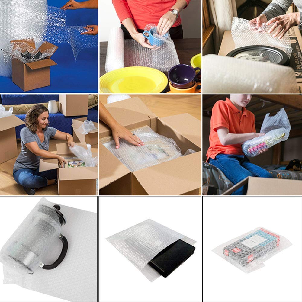 TPZ The Packaging Zone | Large Roll of Premium Polythene Bubble Wrap | Small Bubble Protective Wrap | Air Bubble Packaging for Moving Delicate Items & Package Storage Boxes (Clear, 500 x 100m)