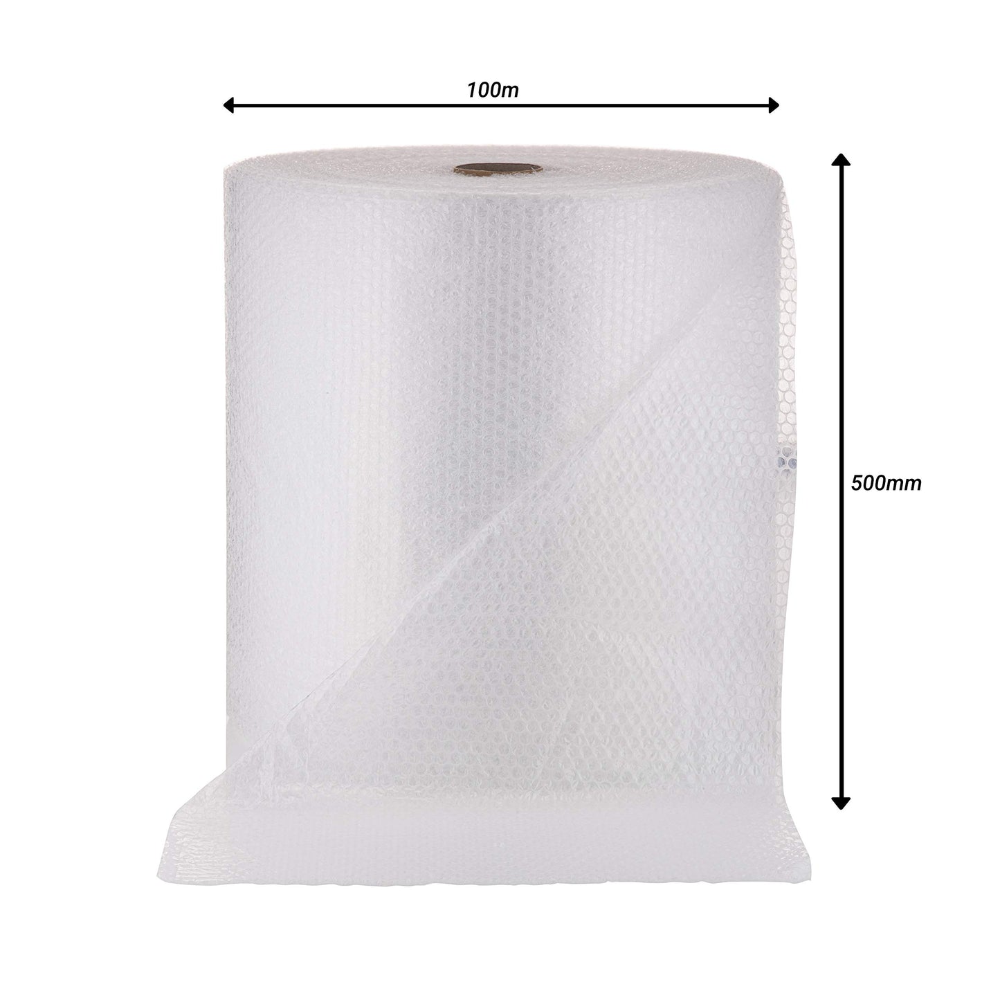 TPZ The Packaging Zone | Large Roll of Premium Polythene Bubble Wrap | Small Bubble Protective Wrap | Air Bubble Packaging for Moving Delicate Items & Package Storage Boxes (Clear, 500 x 100m)
