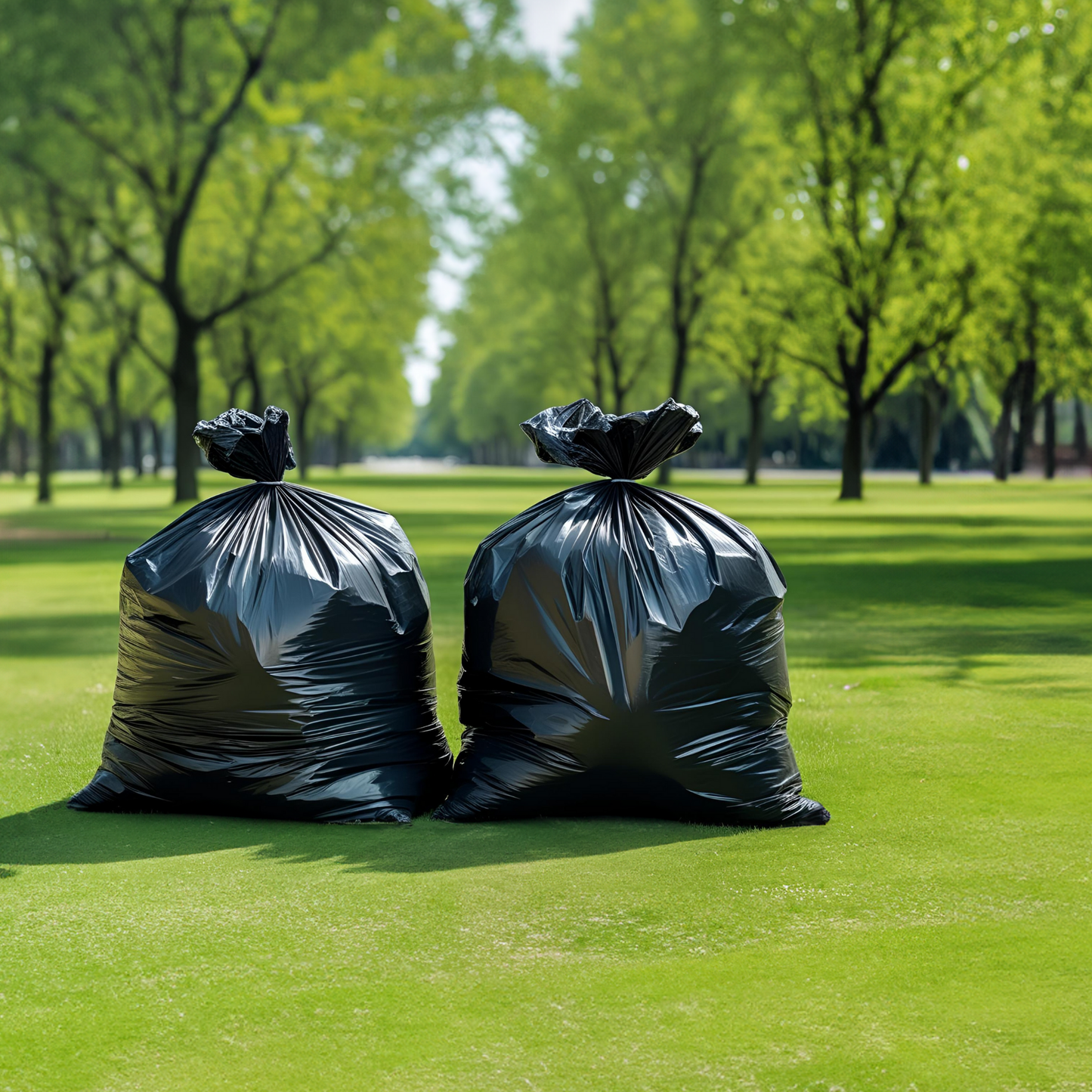 50 Pack Flat Black Bin Bags – Bin Bags heavy duty 80 L, General Waste Strong Refuse Sacks for Home, Kitchen, Office & Restaurant (45 × 72 × 97 cm)