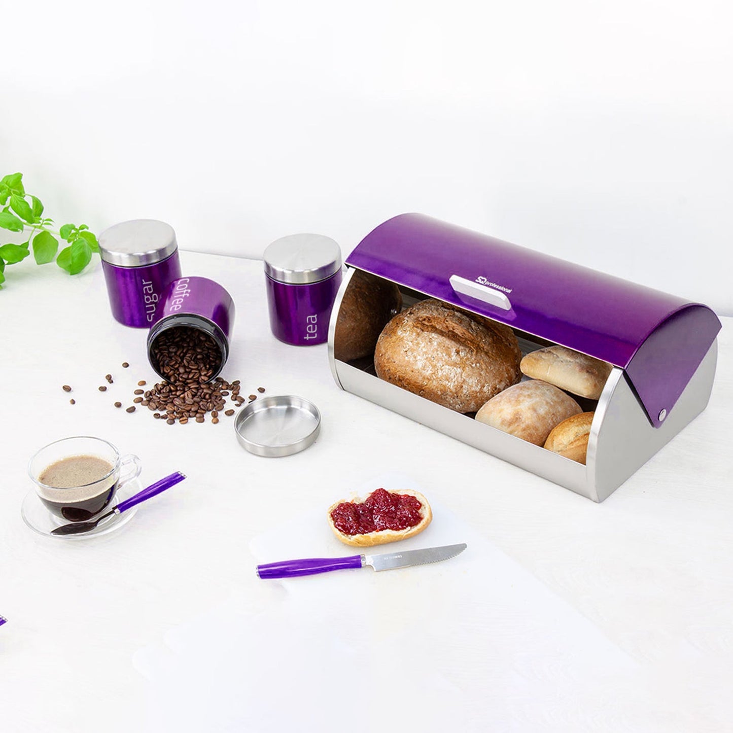 SQ Professional Gems Range - Breadbin & Canisters Set