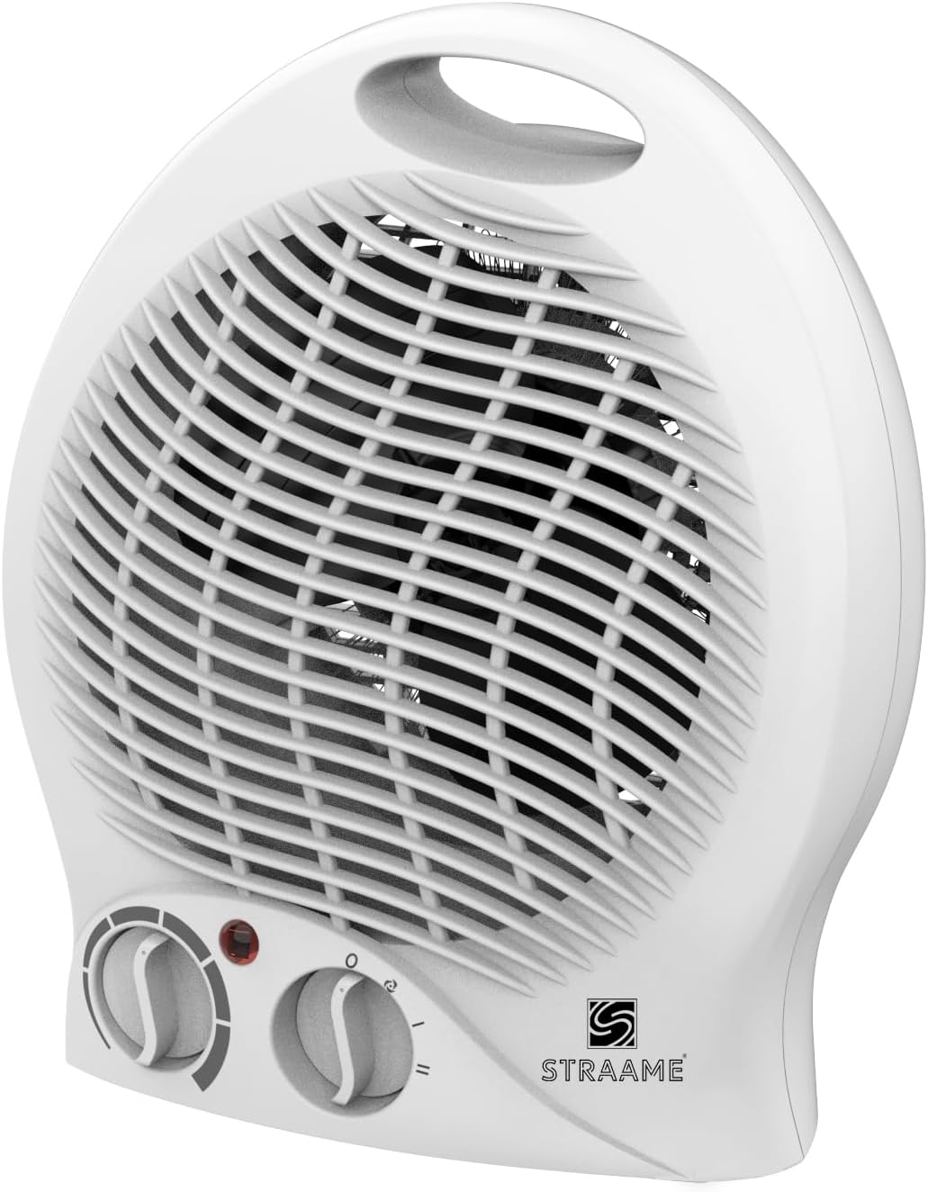 Straame Portable Fan Heater with Variable Thermostat, 2 Heat Settings & Fan Mode Room Electric Heater, Easy to Use, Compact Design with Carry Handle Heater