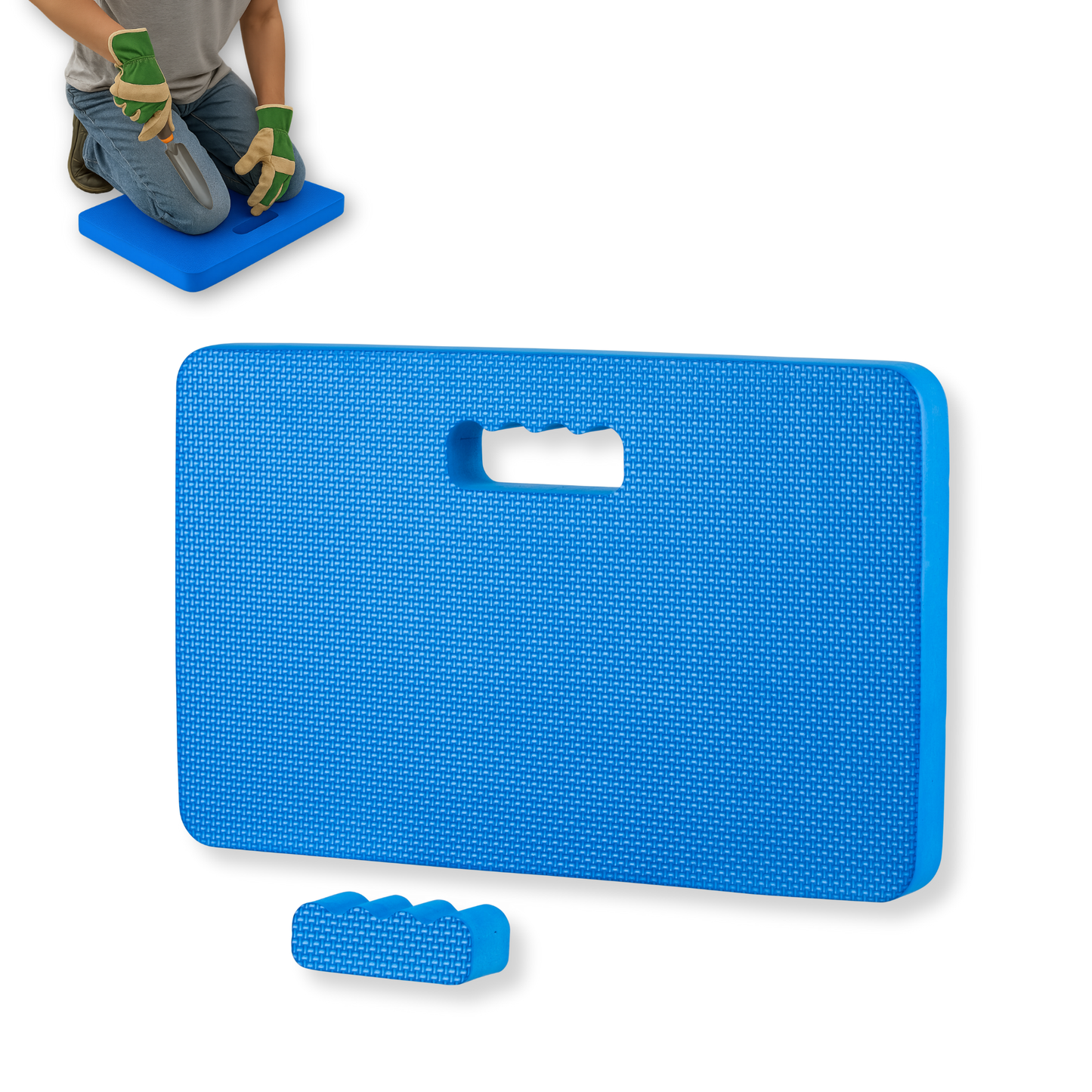 Straame Garden Kneeling Pad – Comfortable EVA Foam Kneeler Mat (45×28×4 cm) for Gardening, Cleaning, Baby Bath, Mechanics & More – Water-Resilient, Portable With Built-in Carry Handle(Blue)