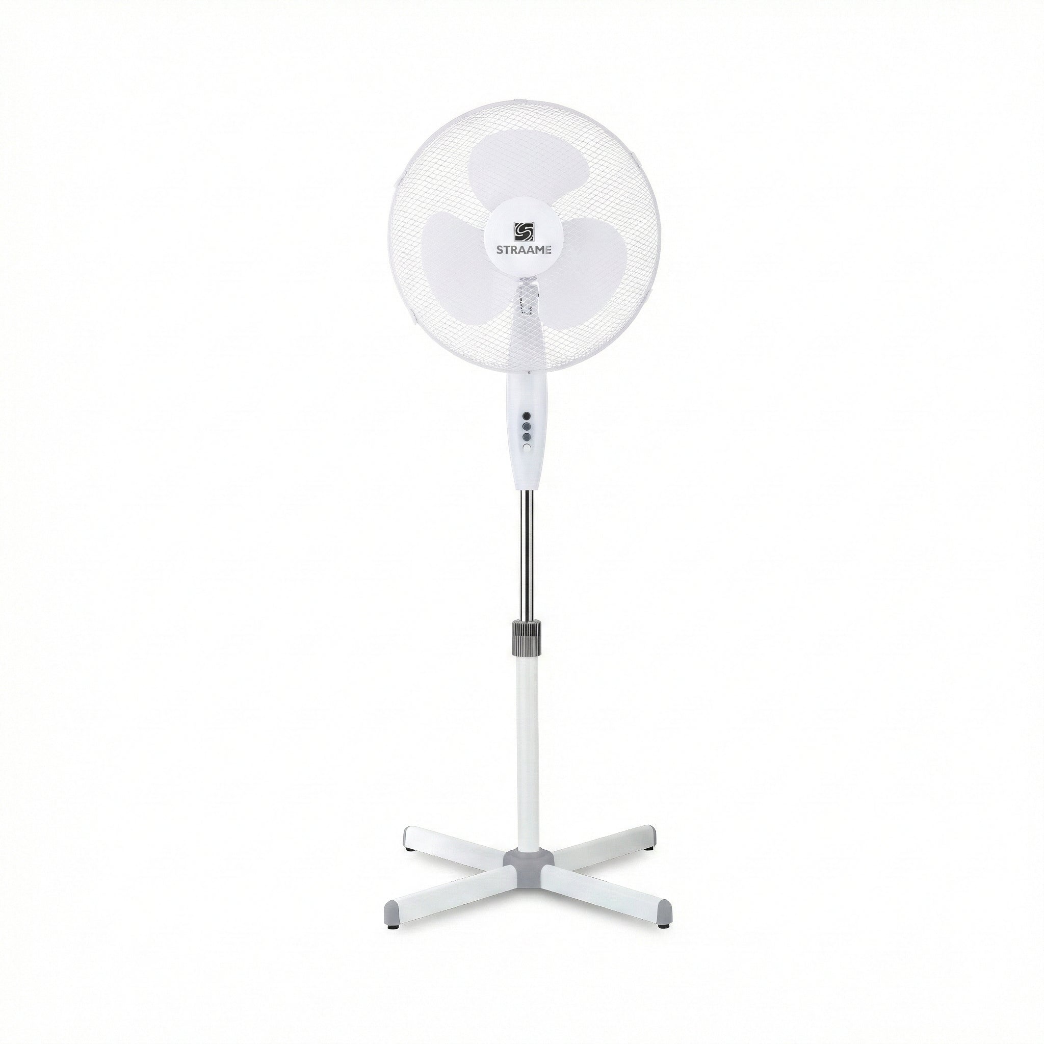 Straame 16 Inch White Pedestal Fan, Quiet Standing Fan, High Performan ...
