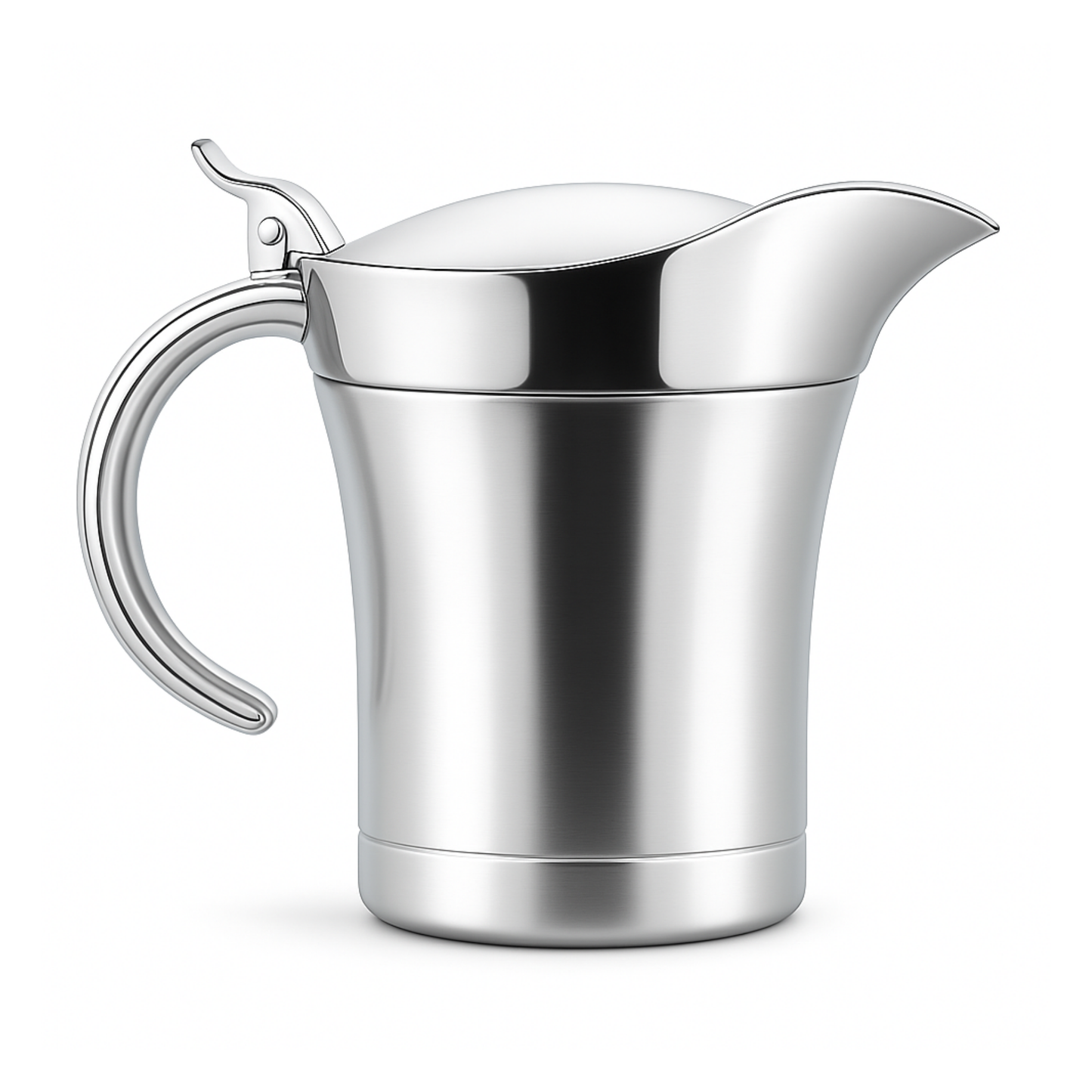 Straame 500ml Stainless Steel Gravy Boat, Double-Wall Insulated Jug (Up to 2 Hours Hot or Cold), Anti-Drip Spout, Hinged Lid, Ergonomic Handle for Gravy, Custard, Cream and Sauces