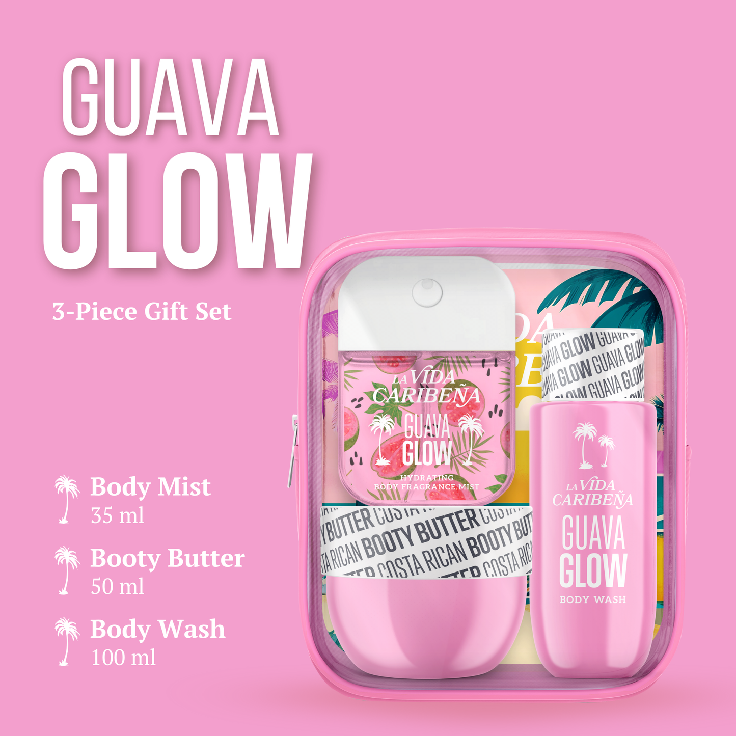 La Vida Caribeña – 3-Piece Set Listings (Guava Glow)