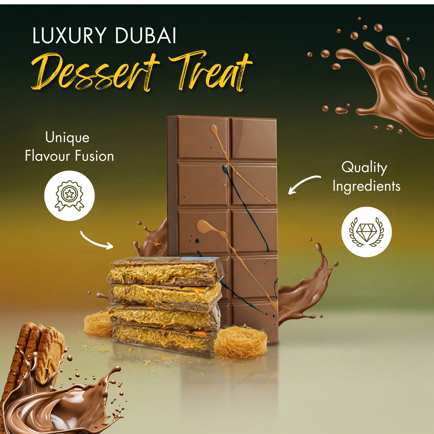 Le Damas 200g Dubai Chocolate Assortment – Crispy Lotus Cream Flavour with Kunafa Dough – Made With Milk Chocolate – Perfect Box For Kids Family,Friend (Pack of 1, Crispy Lotus Cream)