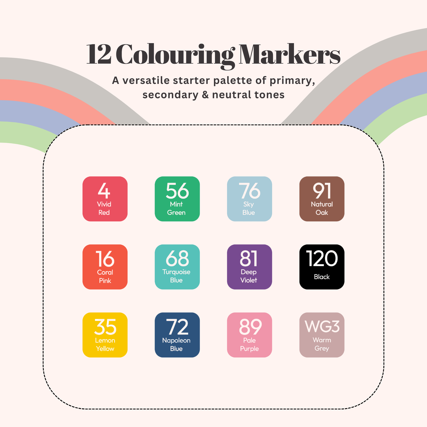 Straame Alcohol Markers – 12 Dual-Tip Pens, Fine (1mm) & Chisel (6mm) Nibs, Double-Ended Art Pens for Drawing, Sketching, Manga & Anime, With Durable Carry Case(Paint Markers - 12 pcs)