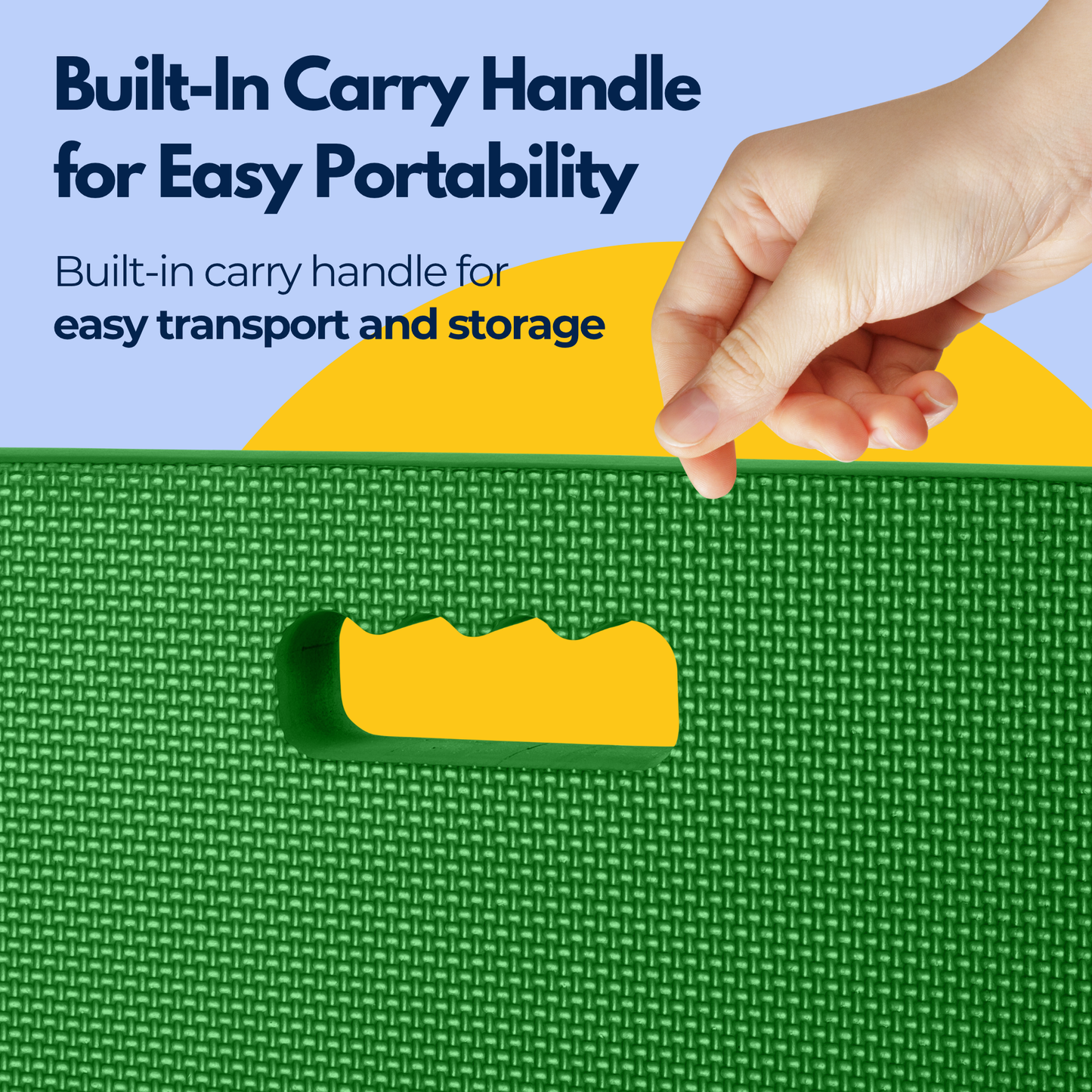 Straame Garden Kneeling Pad – Comfortable EVA Foam Kneeler Mat (45×28×4 cm) for Gardening, Cleaning, Baby Bath, Mechanics & More – Water-Resilient, Portable With Built-in Carry Handle (Green)