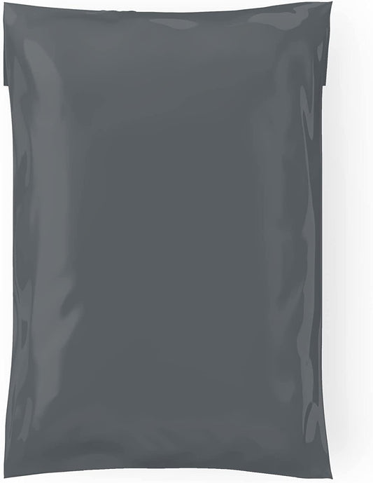 Mailing Bags, Grey Parcel Delivery Bags with Self-Seal Closure, Flexible Lightweight and Tear Proof Postal Mailing Bags, Multipack Mailing Envelope Bags (17x24, 100pk)