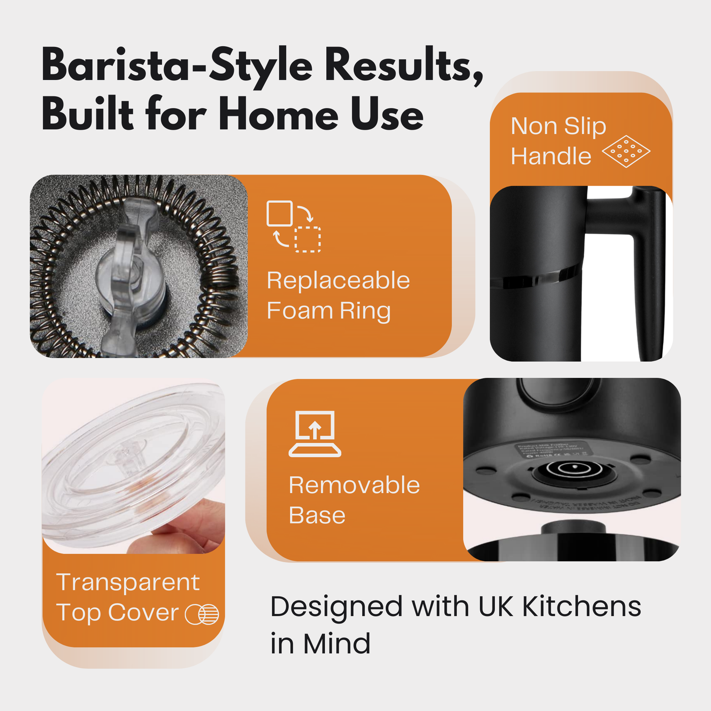 Straame Electric Milk Frother – Professional Automatic Foam Maker for Lattes, Cappuccinos & Hot Chocolates, Stainless Steel, Whisk & Froth in Seconds, Versatile Modes – Ideal for Home & Office Use
