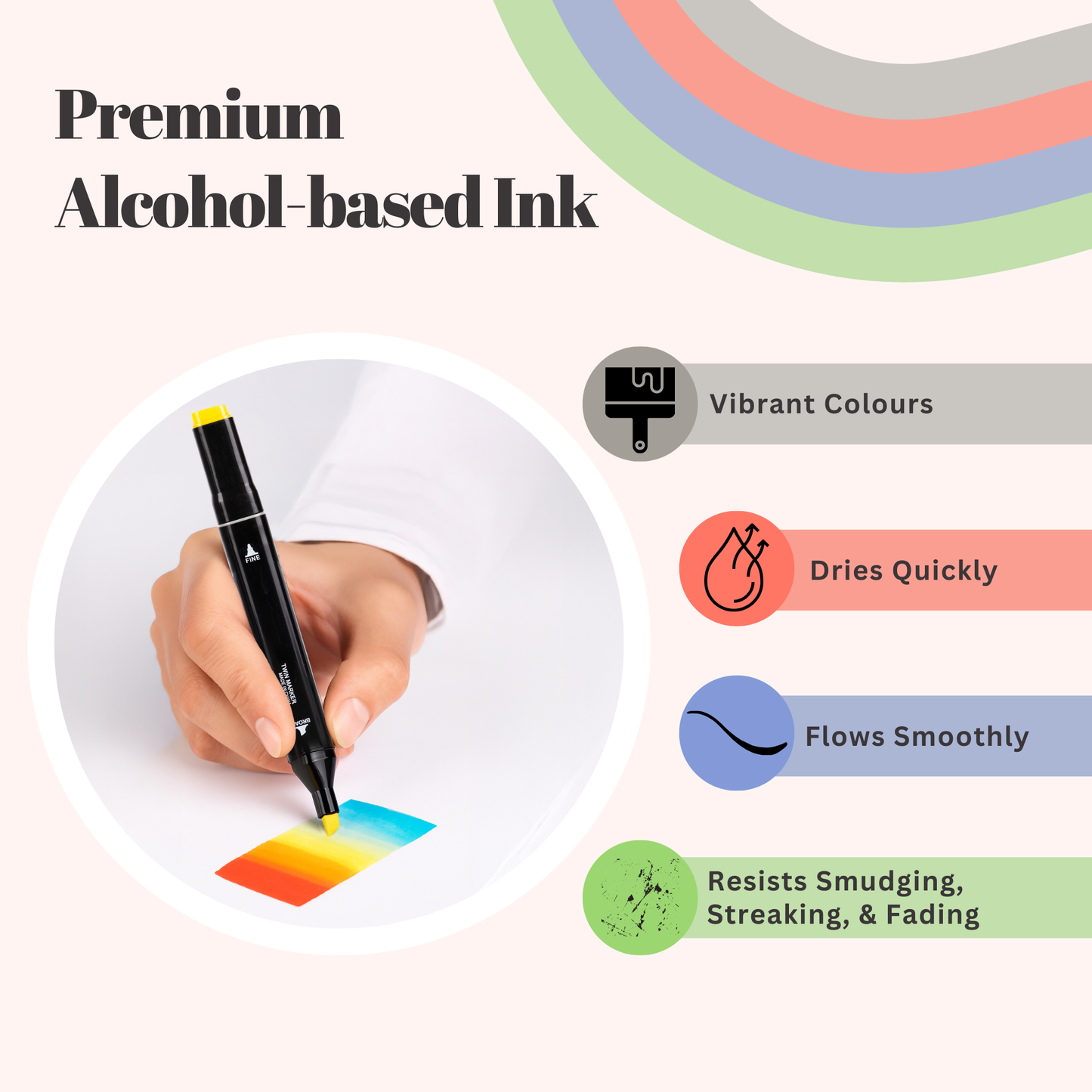 Straame Alcohol Markers – 12 Dual-Tip Pens, Fine (1mm) & Chisel (6mm) Nibs, Double-Ended Art Pens for Drawing, Sketching, Manga & Anime, With Durable Carry Case(Paint Markers - 12 pcs)