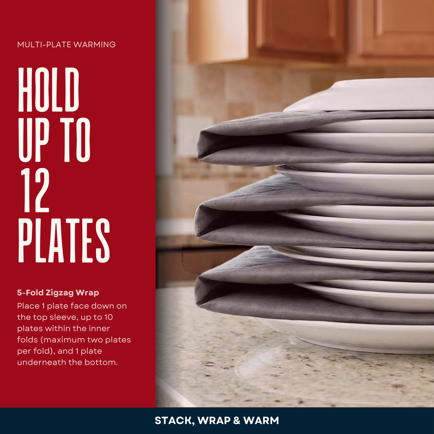 Straame Electric Plate Warmer – 12 Plate Capacity, Rapid Heating for Perfectly Warm Plates, Ideal for Dinner Parties, Family Meals, and Food Service, Removable Washable Cover
