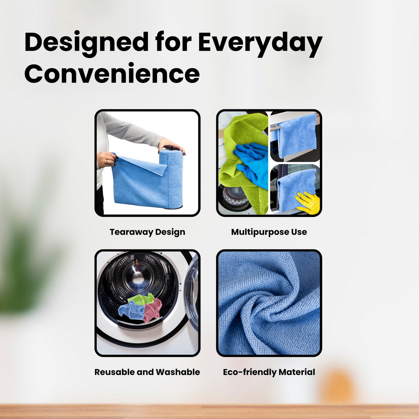 Straame Microfibre Cloth Roll - Ultra-Absorbent, Lint-Free Cleaning Towel For Home, Office & Car – Perfect For Dusting, Polishing, And Drying – Soft Reusable & Washable Towel Wipe