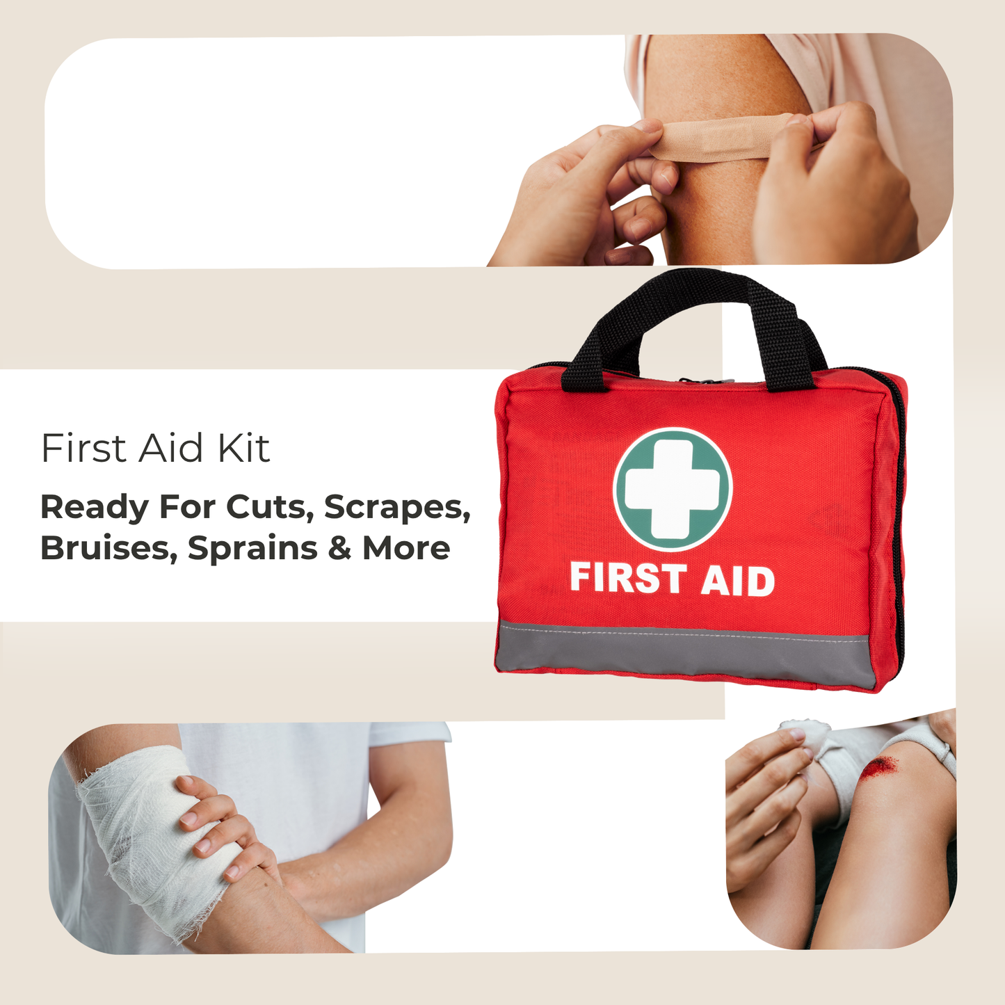Straame 309-Piece First Aid Kit – Comprehensive Medical Emergency Set for Home, Travel, and Workplace – Compact and Portable First Aid Box