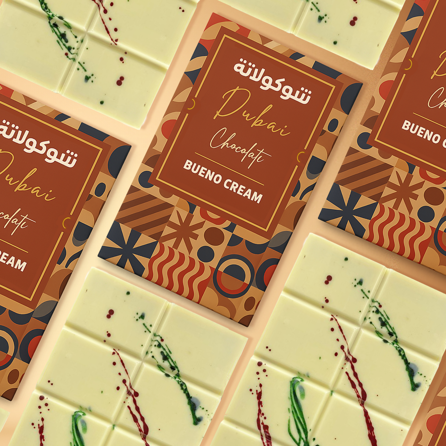 La Damas Dubai Chocolate – White Chocolate Exterior with Crunchy Kunafa & Creamy Bueno Filling | A Luxurious, Melt-in-Your-Mouth Treat & Trending Delight (200g)