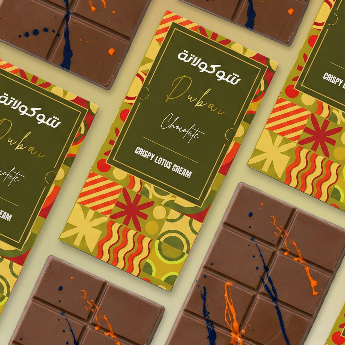 Le Damas 200g Dubai Chocolate Assortment – Crispy Lotus Cream Flavour with Kunafa Dough – Made With Milk Chocolate – Perfect Box For Kids Family,Friend (Pack of 1, Crispy Lotus Cream)