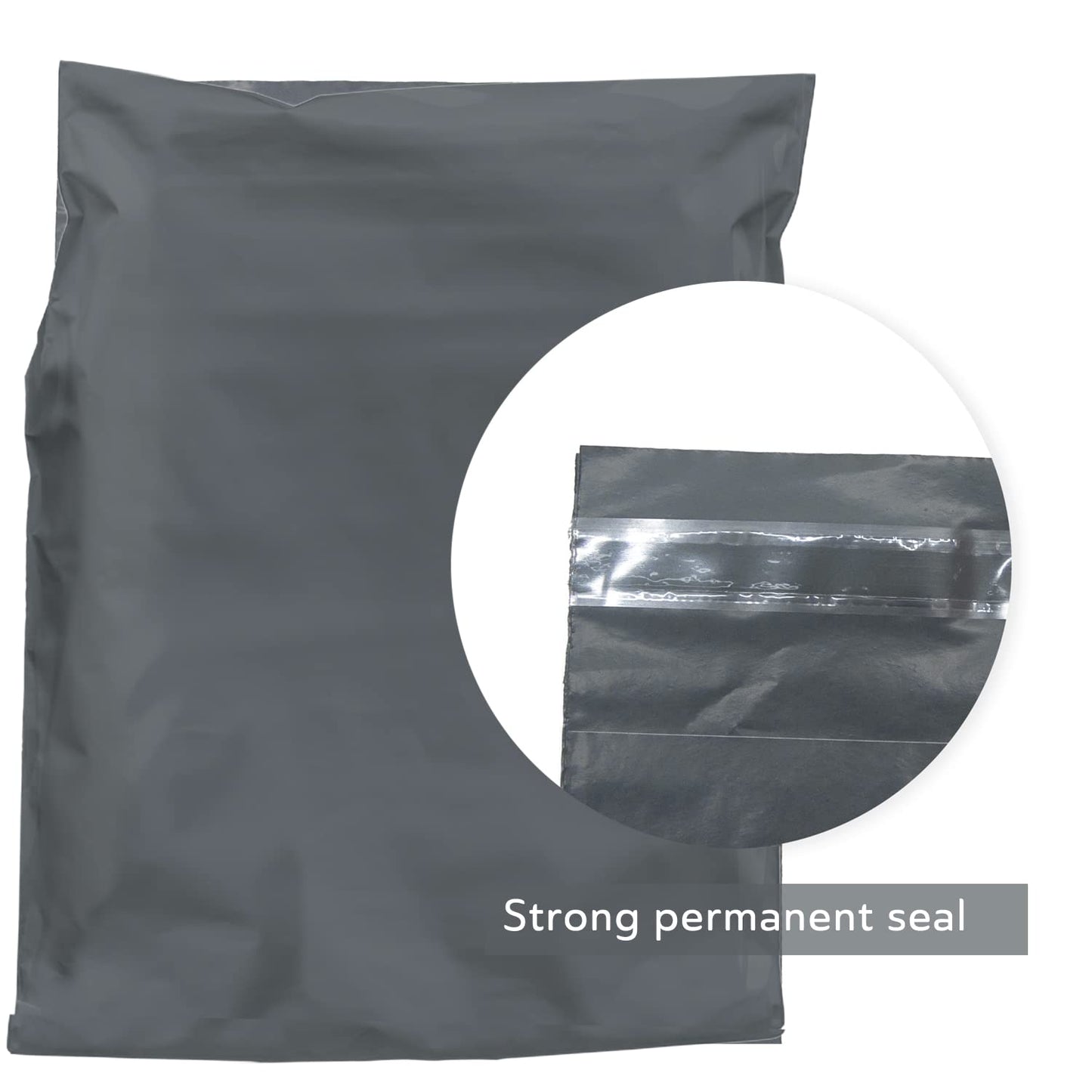 Mailing Bags, Grey Parcel Delivery Bags with Self-Seal Closure, Flexible Lightweight and Tear Proof Postal Mailing Bags, Multipack Mailing Envelope Bags (09x12, 50pk)