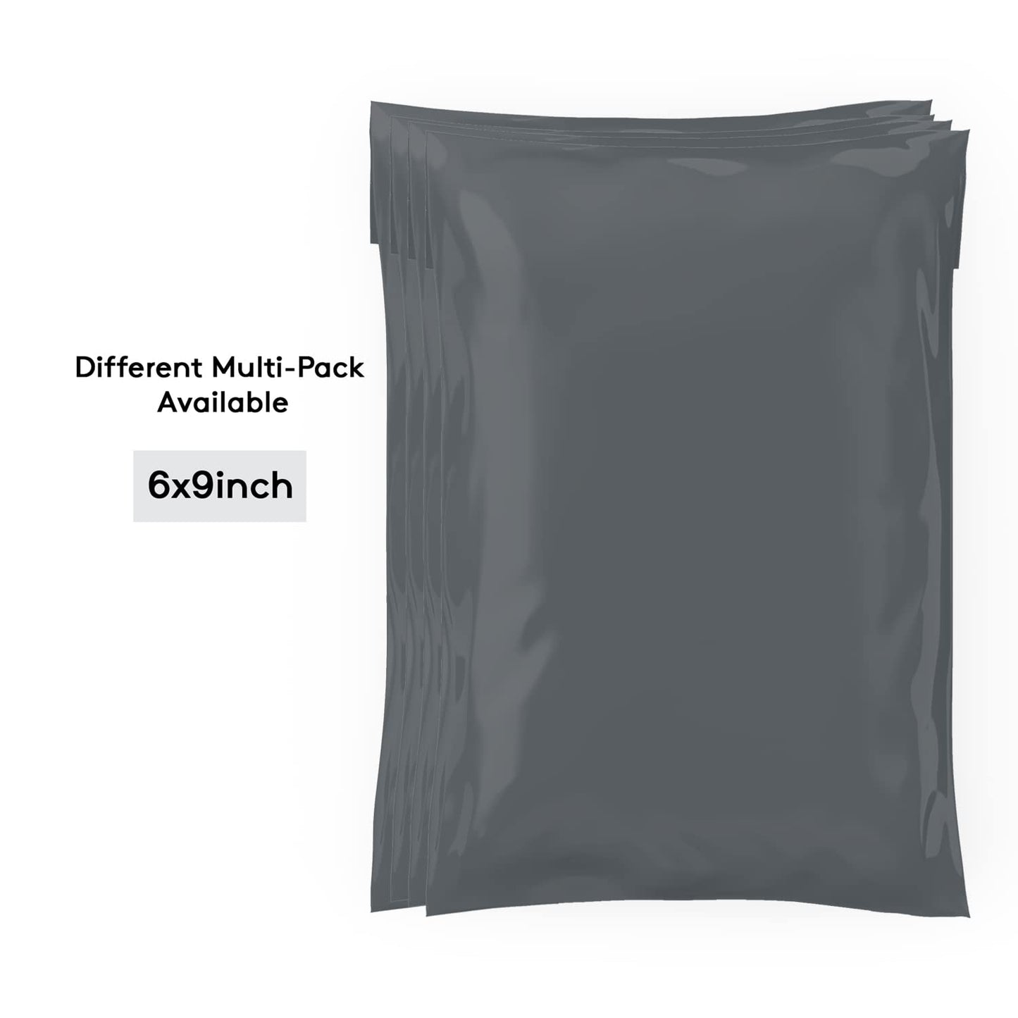 Mailing Bags, Grey Parcel Delivery Bags with Self-Seal Closure, Flexible Lightweight and Tear Proof Postal Mailing Bags, Multipack Mailing Envelope Bags (09x12, 50pk)