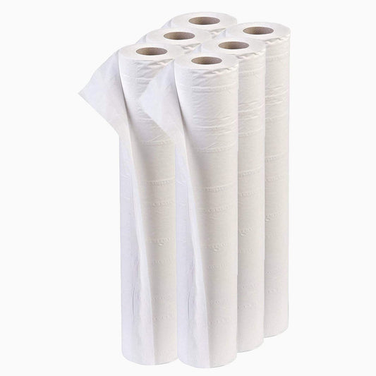 TPZ 40 Metres White Hygiene Coach Roll for Massage Table and Beauty Environment, Professional Use Paper Roll Individually Wrapped with Tear Off Perforation – 20” / 508mm wide - 40 Metres (6)