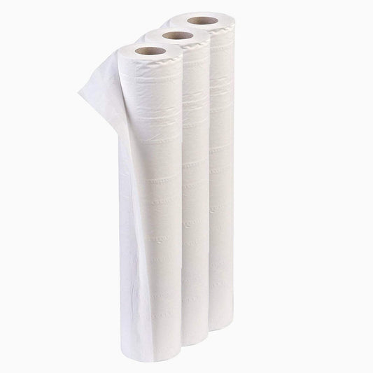TPZ 40 Metres White Hygiene Coach Roll for Massage Table and Beauty Environment, Professional Use Paper Roll Individually Wrapped with Tear Off Perforation – 20” / 508mm wide - 40 Metres (3)