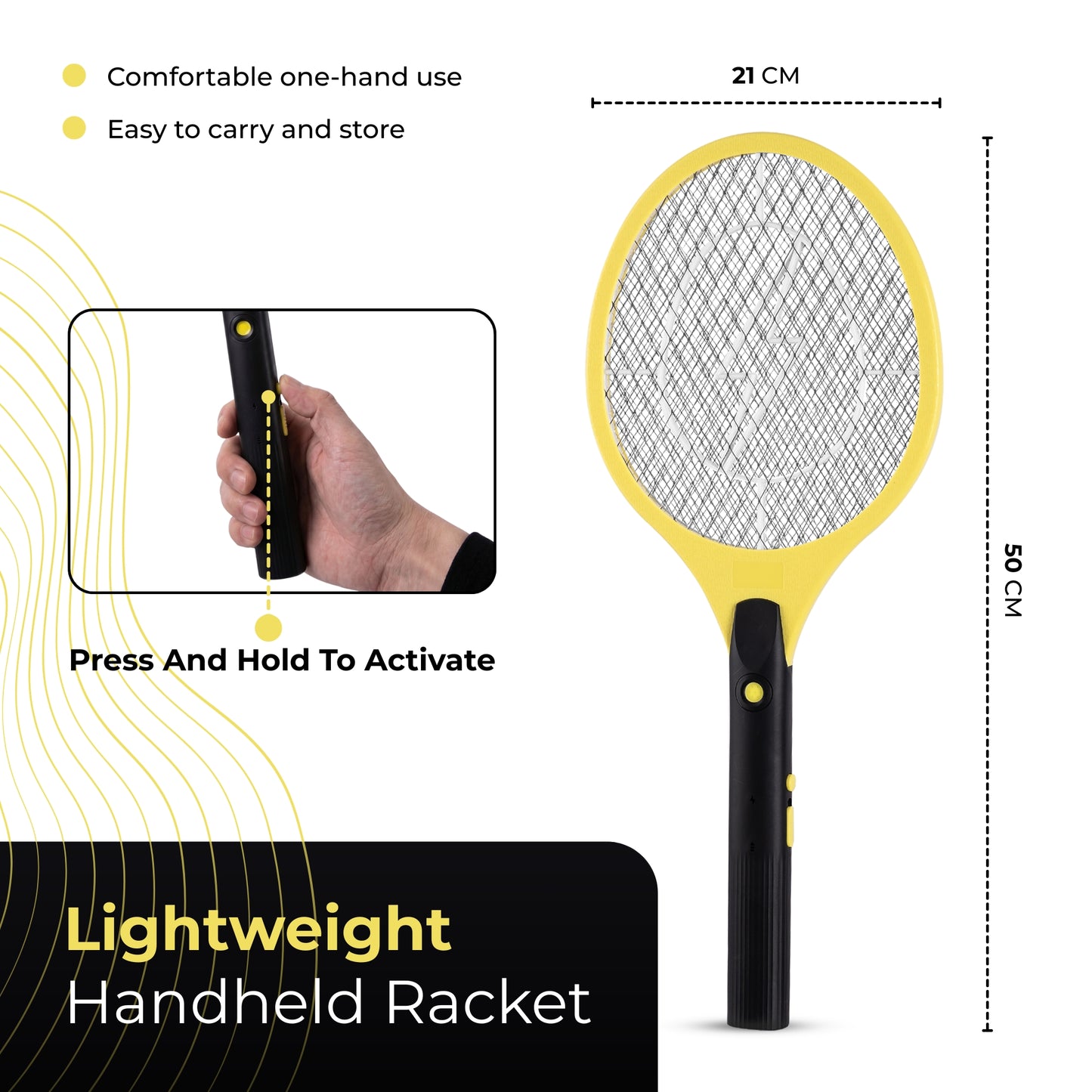 Straame Rechargeable Electric Fly Swatter & Fly Zapper, USB-C Charging, COB LED Light and 3000–3700 V Triple Mesh, Bug Zapper Racket Fly Catcher for Home, Garden, Indoor & Outdoor Use Mosquito Killer