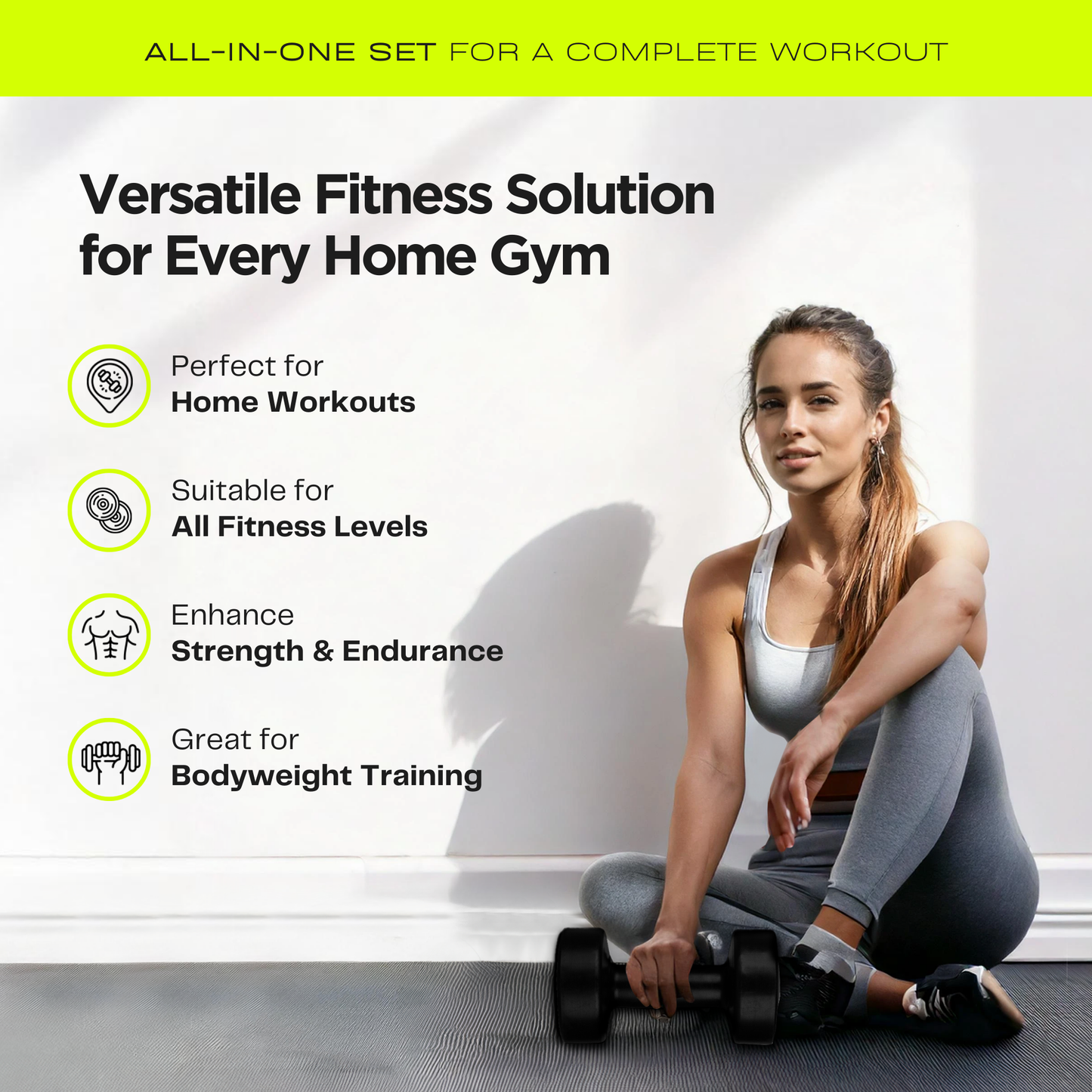 Straame Dumbbell Set with carry Rack - Hand Weights for Men & Women - 1kg, 2kg, 3kg Tree Set for Home Workout, Strength Training & Fitness – Durable, Easy to Use