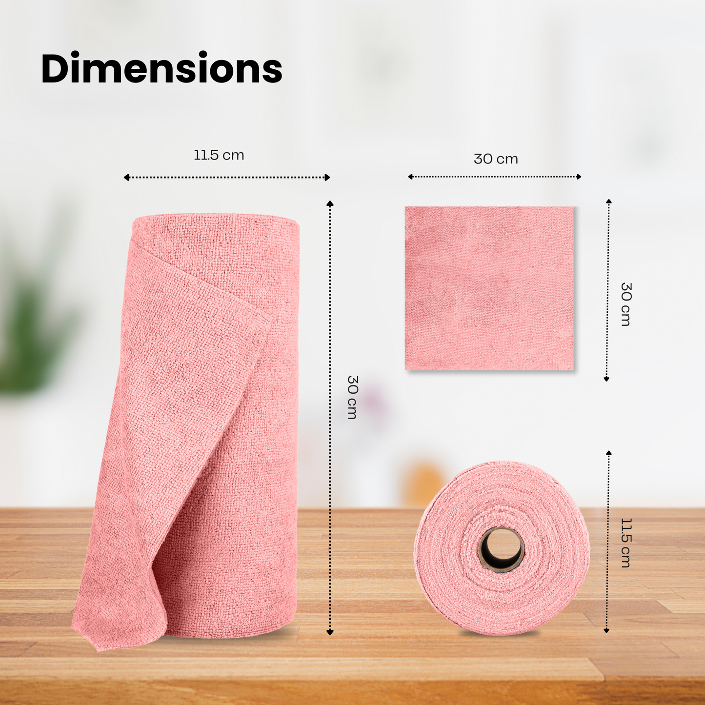 Straame Microfibre Cloth Roll - Ultra-Absorbent, Lint-Free Cleaning Towel For Home, Office & Car – Perfect For Dusting, Polishing, And Drying – Soft Reusable & Washable Towel Wipe