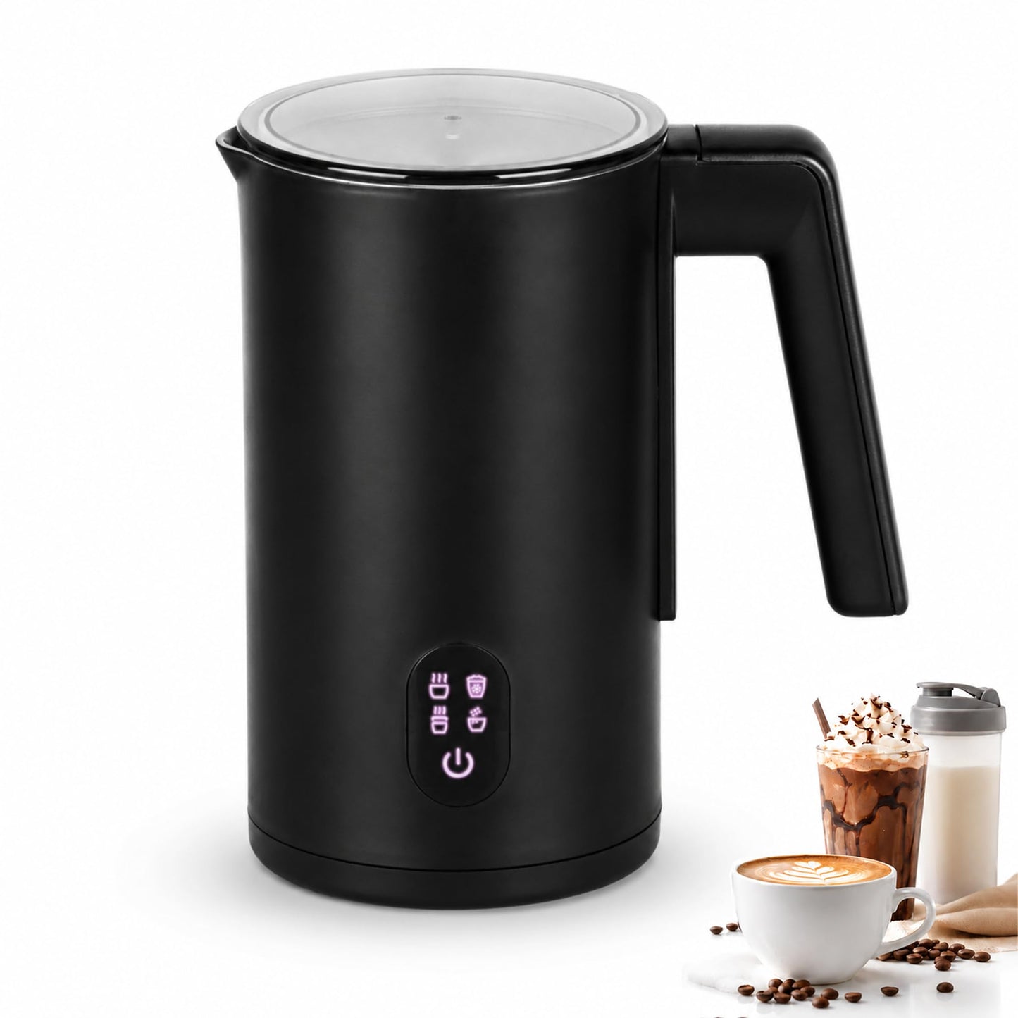 Straame Electric Milk Frother 4-in-1, 300ml Automatic Milk Foamer & Steamer