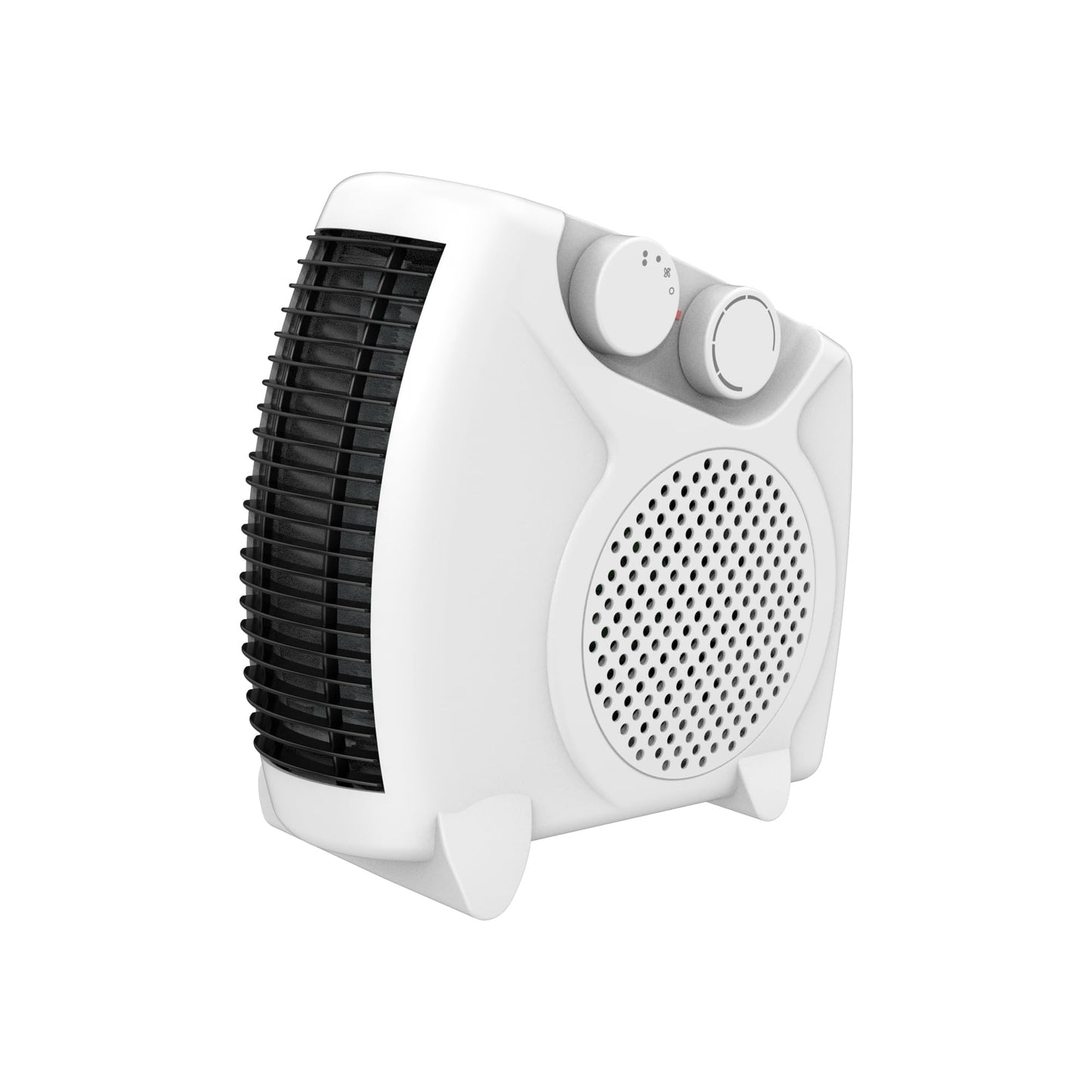 Straame Upright Portable Fan Heater with Variable Thermostat, 2 Heat Settings & Fan Mode Room Electric Heater, Easy to Use, Compact Design with Carry Handle Heater (Dual Fan Heater - 1pk)