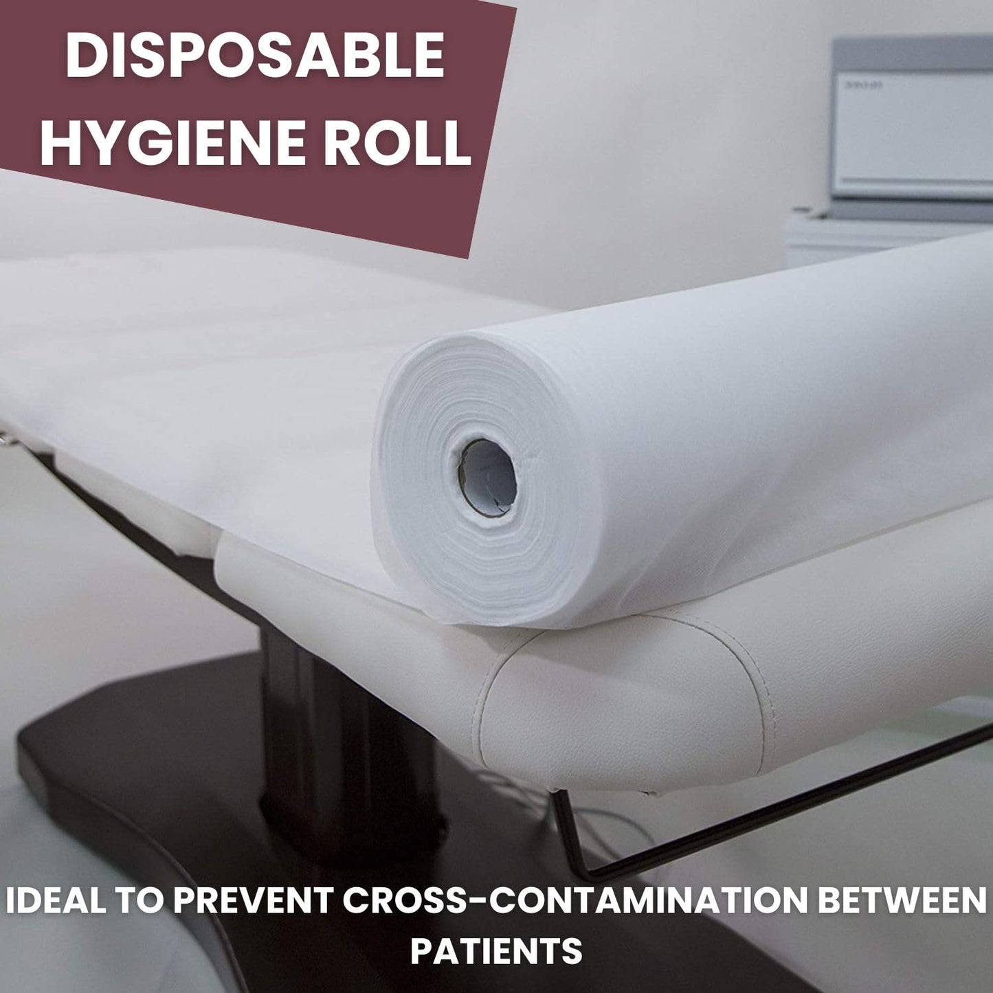 Straame Hygiene White Roll for Professional Use. Disposable & Easy to Set Up Sanitary Solution. Medical & Beauty Environments. 40 m Tear Off White Couch Roll, Individually Wrapped Paper Roll (3)