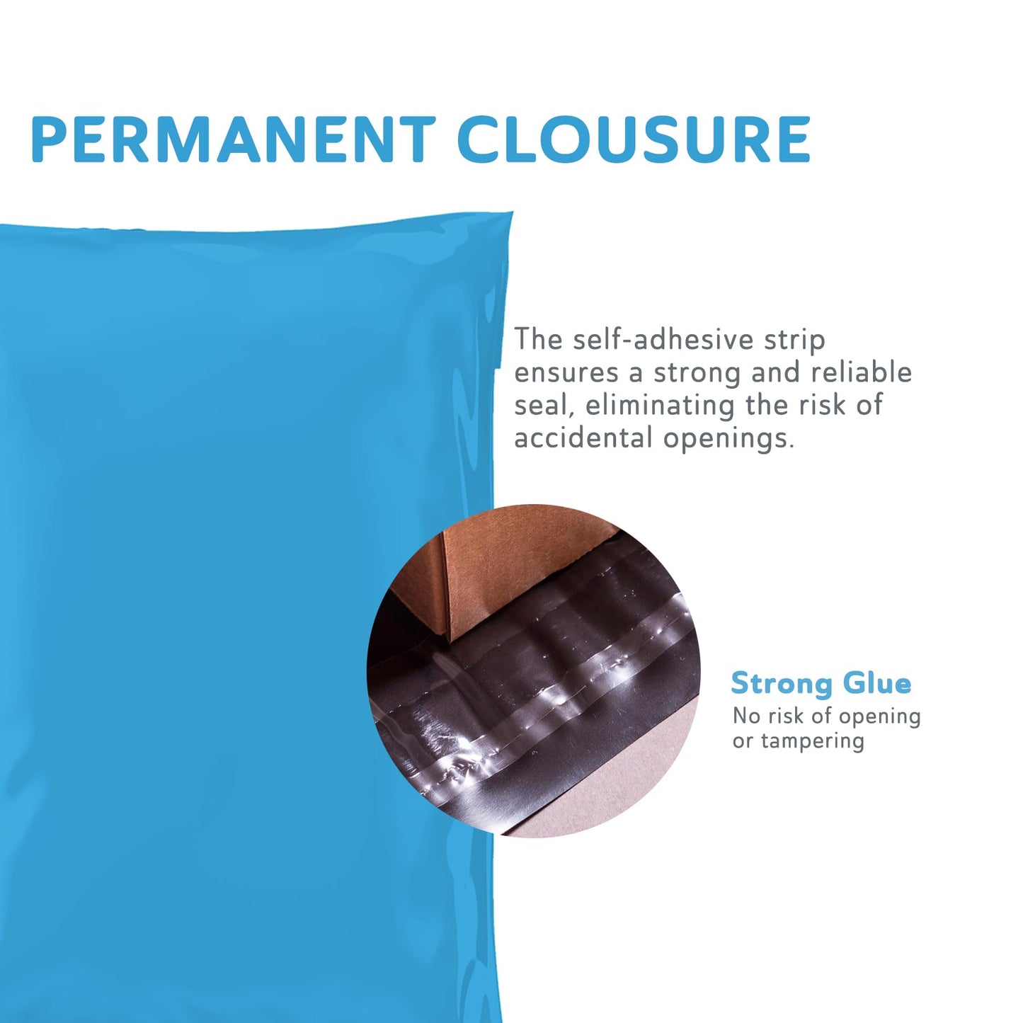 Mixed Size Grey Mailing Postal Bags, Self-Seal Closure Packaging Mailers, Delivery Mailing Bag Flexible and Tempered Proof, Secure Small to Large Postal Mailers (Blue, 60)