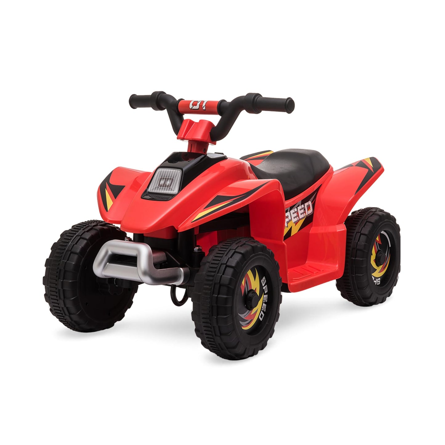 Straame 6V Electric Ride-On Quad Bike ATV for Toddlers Ages 18-36 Months, Forward/Reverse, 4-Wheel Design, 1.9-3.8 km/h Speed, 72x40x45.5 cm (Red)