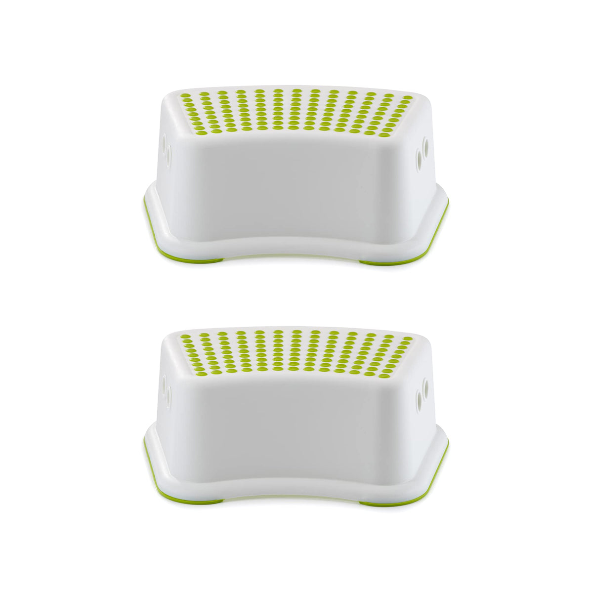 Straame Kids Step Stool, Non-Slip Toddler Step, Bathroom Use, Green, 2 Pack