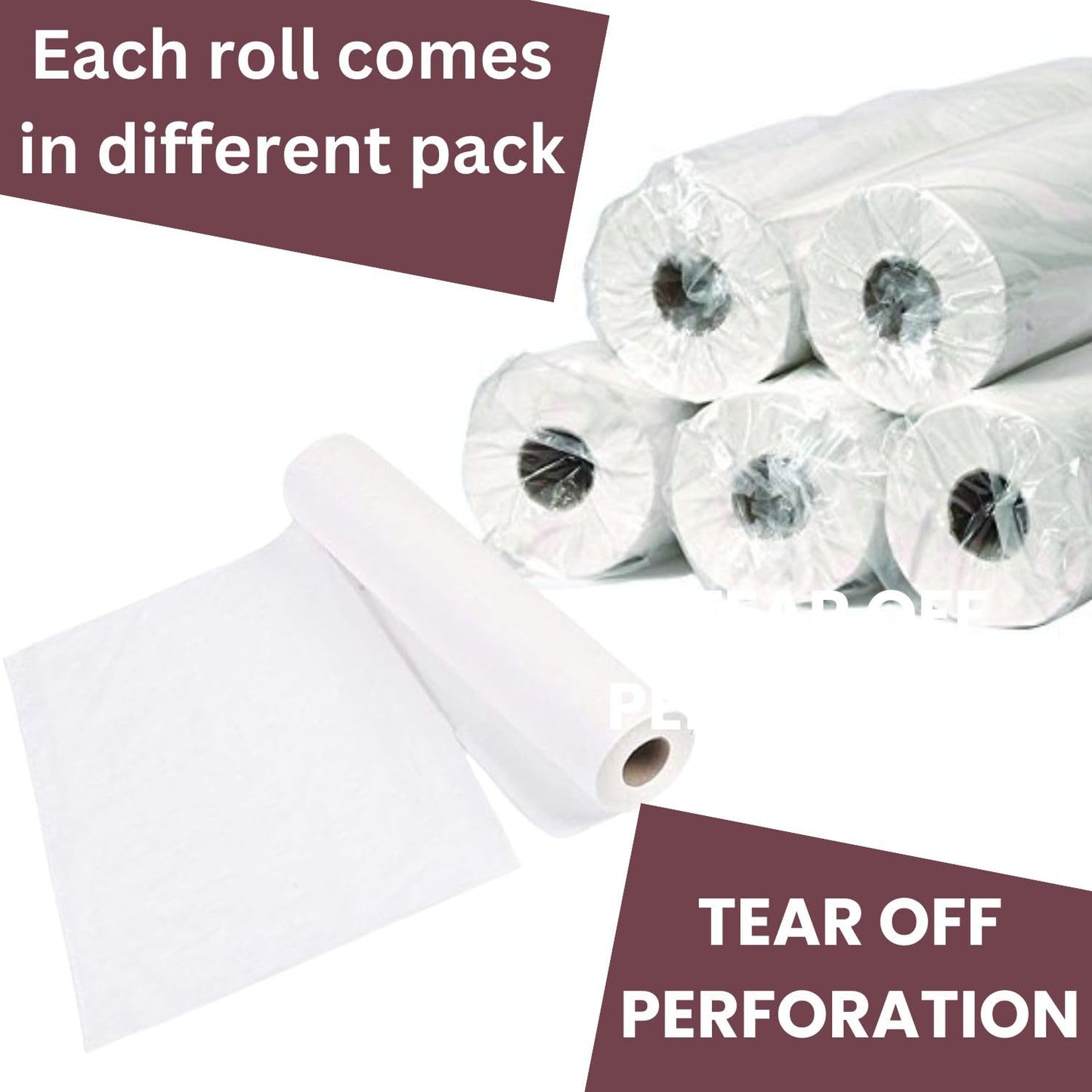 Straame Hygiene White Roll for Professional Use. Disposable & Easy to Set Up Sanitary Solution. Medical & Beauty Environments. 40 m Tear Off White Couch Roll, Individually Wrapped Paper Roll (3)