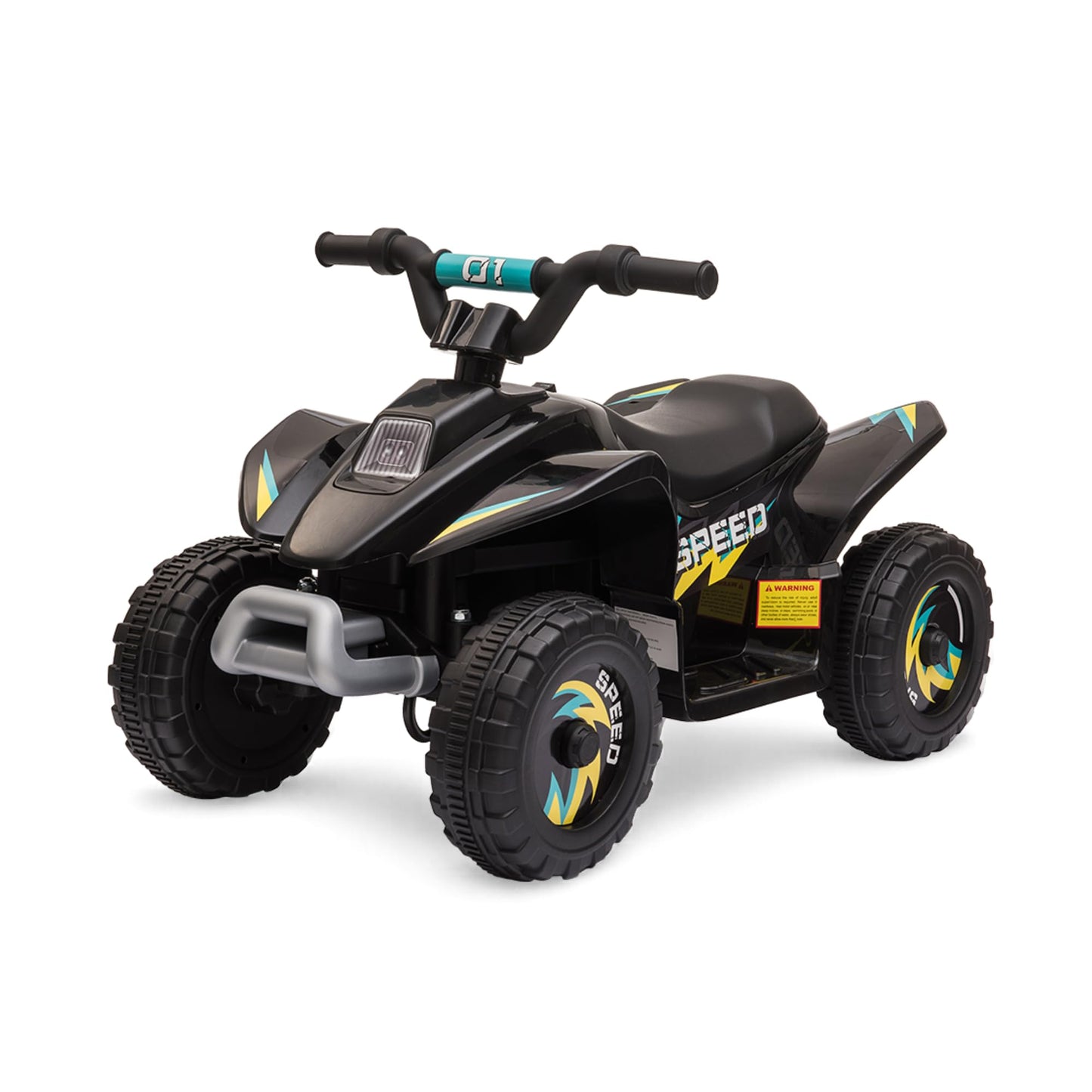 Straame 6V Electric Ride-On Quad Bike ATV for Toddlers Ages 18-36 Months, Forward/Reverse, 4-Wheel Design, 1.9-3.8 km/h Speed, 72×40×45.5 cm (Black)