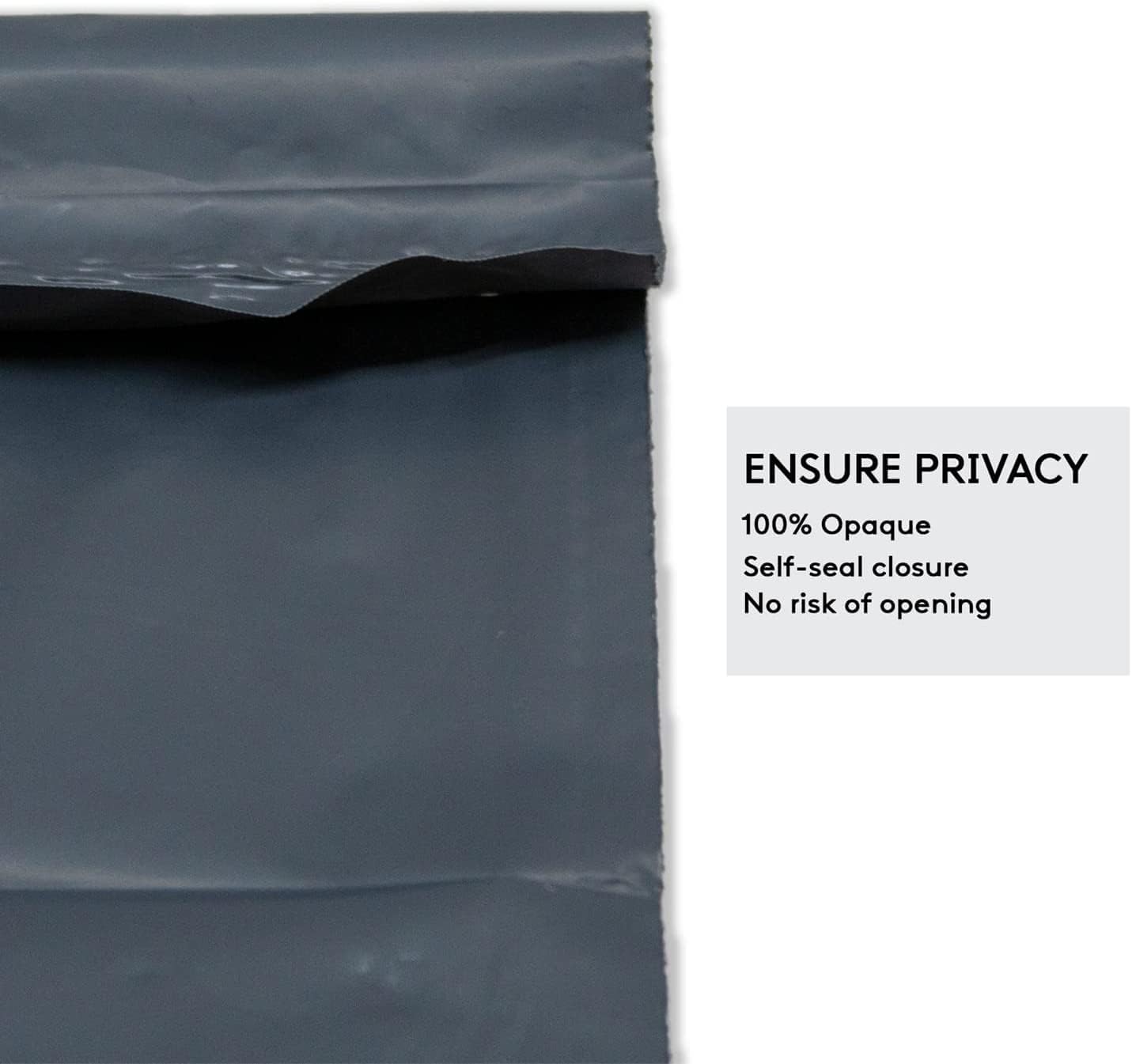 Mailing Bags, Grey Parcel Delivery Bags with Self-Seal Closure, Flexible Lightweight and Tear Proof Postal Mailing Bags, Multipack Mailing Envelope Bags (17x24, 100pk)