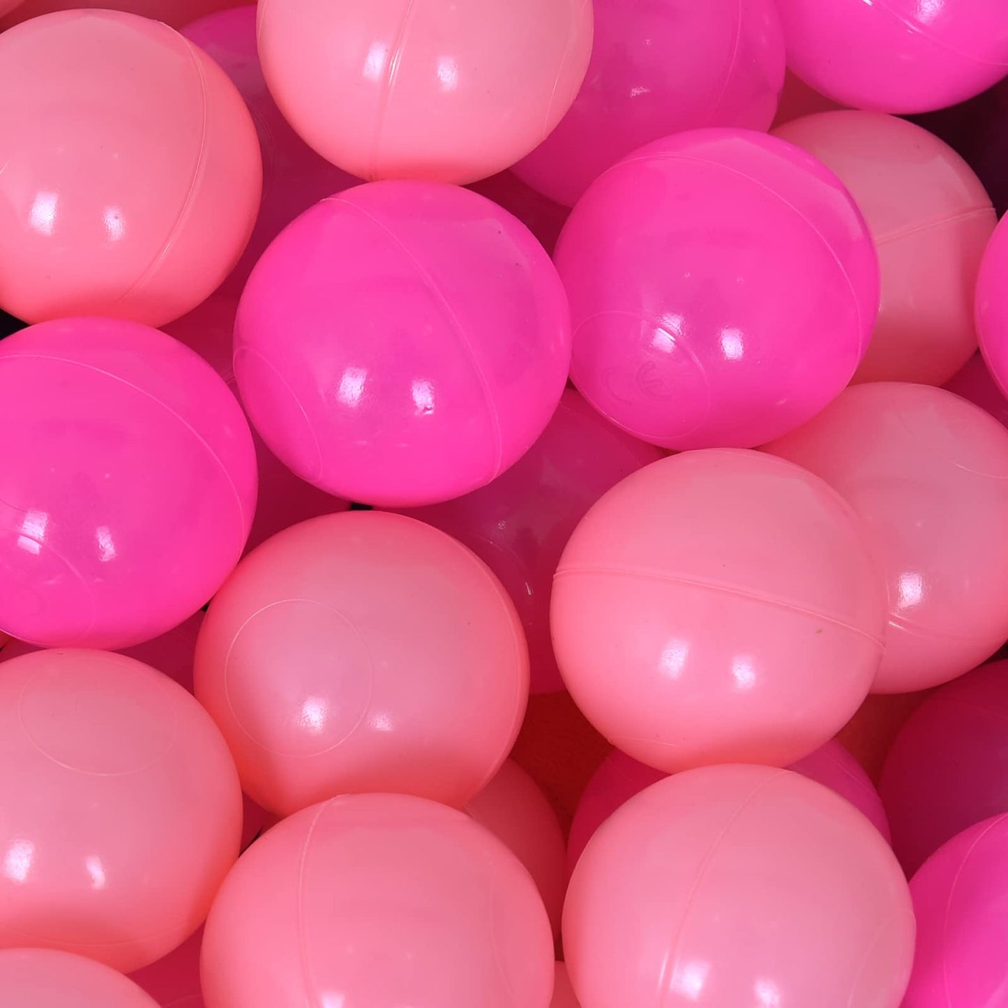 Straame Playballs, Soft Pit Balls for Kids, Small Colourful Plastic Balls, Crush Proof, Smooth Soft Surface, Toxic Free, Baby Approved Playball Set (Pink and Baby Pink, 200 Balls)
