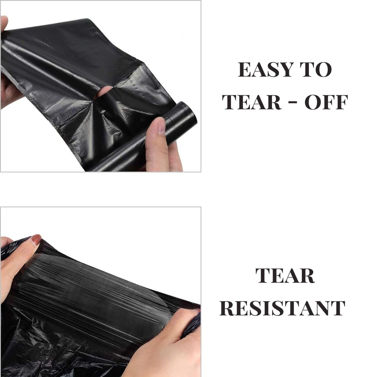 Heavy-Duty Black Refuse Sacks – Thick Rubbish Bags & Bin Liners for Dry & Wet Waste – Durable, Disposable Trash Bags for Pantry, Dustbin, and More (200 count (Pack of 10))