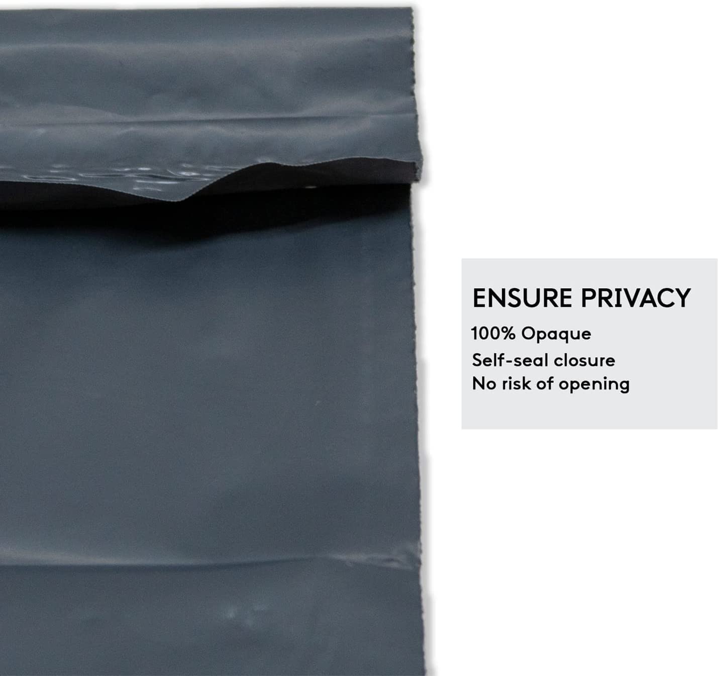 Mailing Bags, Grey Parcel Delivery Bags with Self-Seal Closure, Flexible Lightweight and Tear Proof Postal Mailing Bags, Multipack Mailing Envelope Bags (17x24, 50pk)