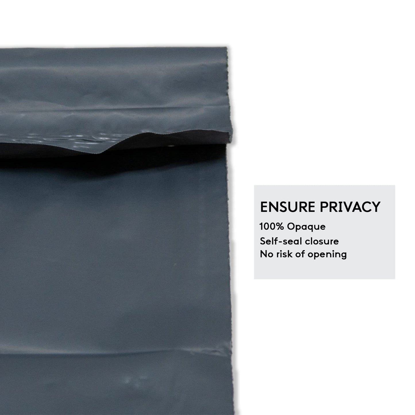Mailing Bags, Grey Parcel Delivery Bags with Self-Seal Closure, Flexible Lightweight and Tear Proof Postal Mailing Bags, Multipack Mailing Envelope Bags (14x21, 100pk)