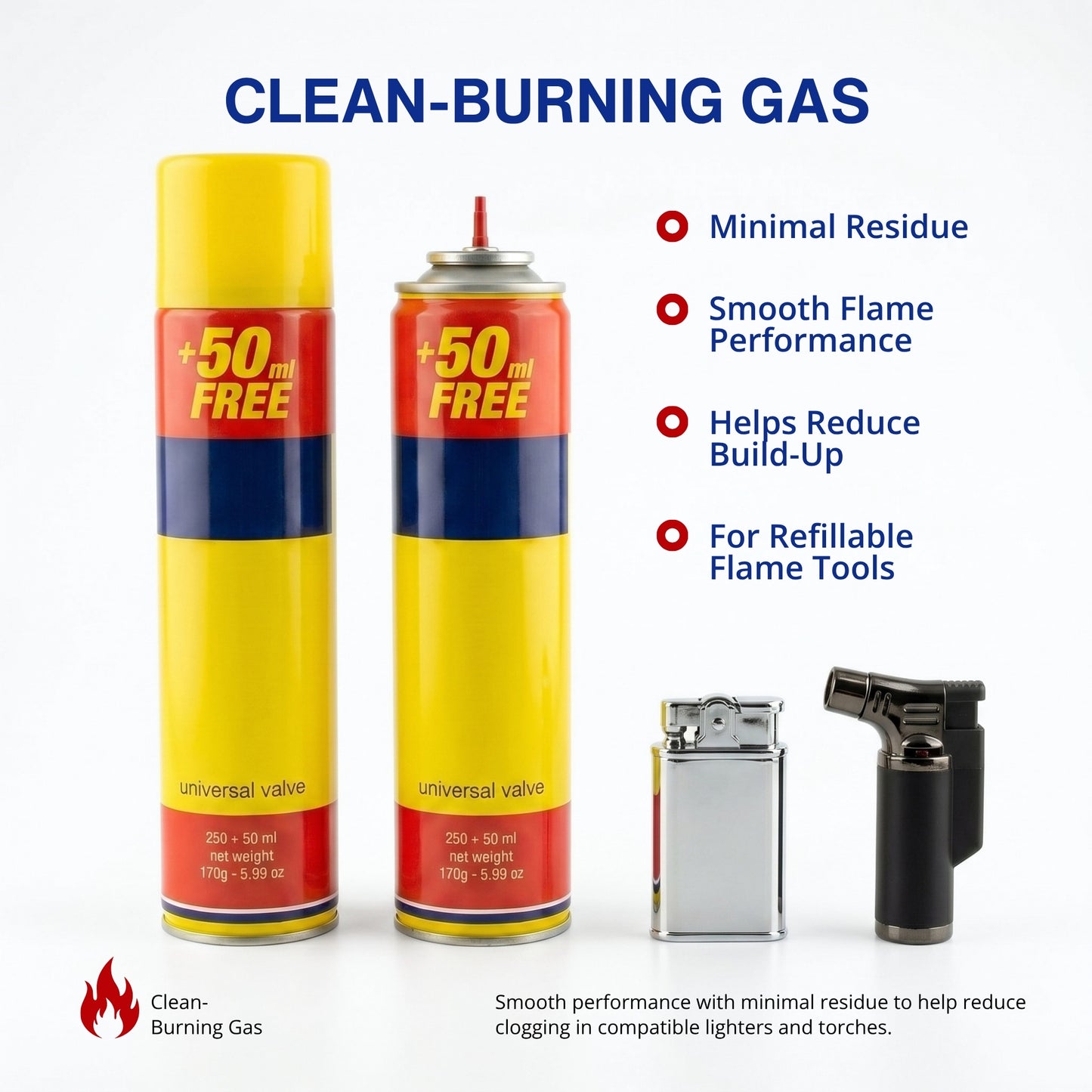 Straame Clipper Gas Refill Canister - 300ml Capacity- Universal Refill Fluid for Lighters, Torches, and Camping Stoves (Pack of 4)