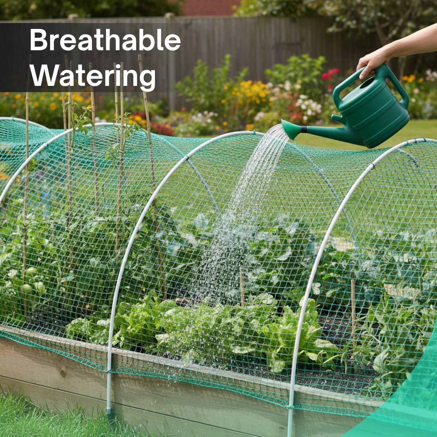 Straame Garden Netting 4m x 10m, Green Nylon Fine Garden Mesh, Gardening Anti Bird Netting for Vegetable Patch & Raised Beds, Allotment & Pond Net Cover, Plant Protection, Cat Deterrent, UV Resistant