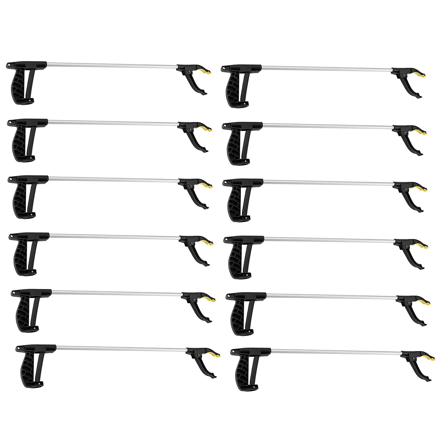 Straame Garden | Litter Picker Grab & Grip Reaching Litter Rubbish Pick Up Tool | Leaf Grabber Stick | Multiuse Grabber Light Items (Standard Pick Up Tool Pack of 12)