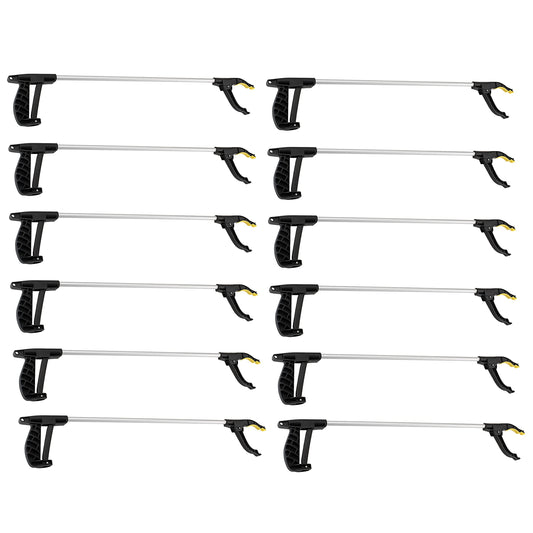 Straame Garden | Litter Picker Grab & Grip Reaching Litter Rubbish Pick Up Tool | Leaf Grabber Stick | Multiuse Grabber Light Items (Standard Pick Up Tool Pack of 12)