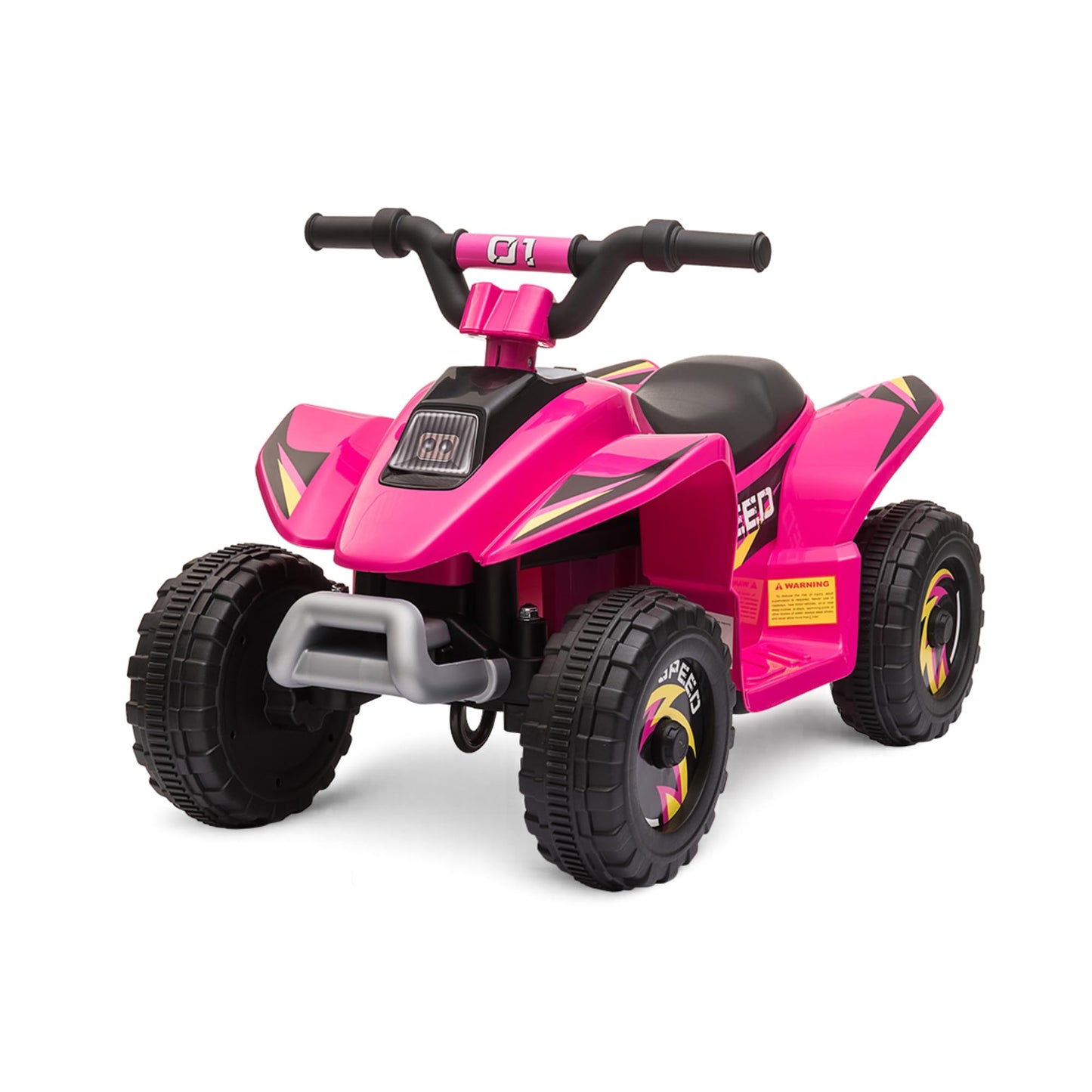 Straame 6V Electric Ride-On Quad Bike ATV for Toddlers Ages 18-36 Months, Forward/Reverse, 4-Wheel Design, 1.9-3.8 km/h Speed, 72×40×45.5 cm (Pink)