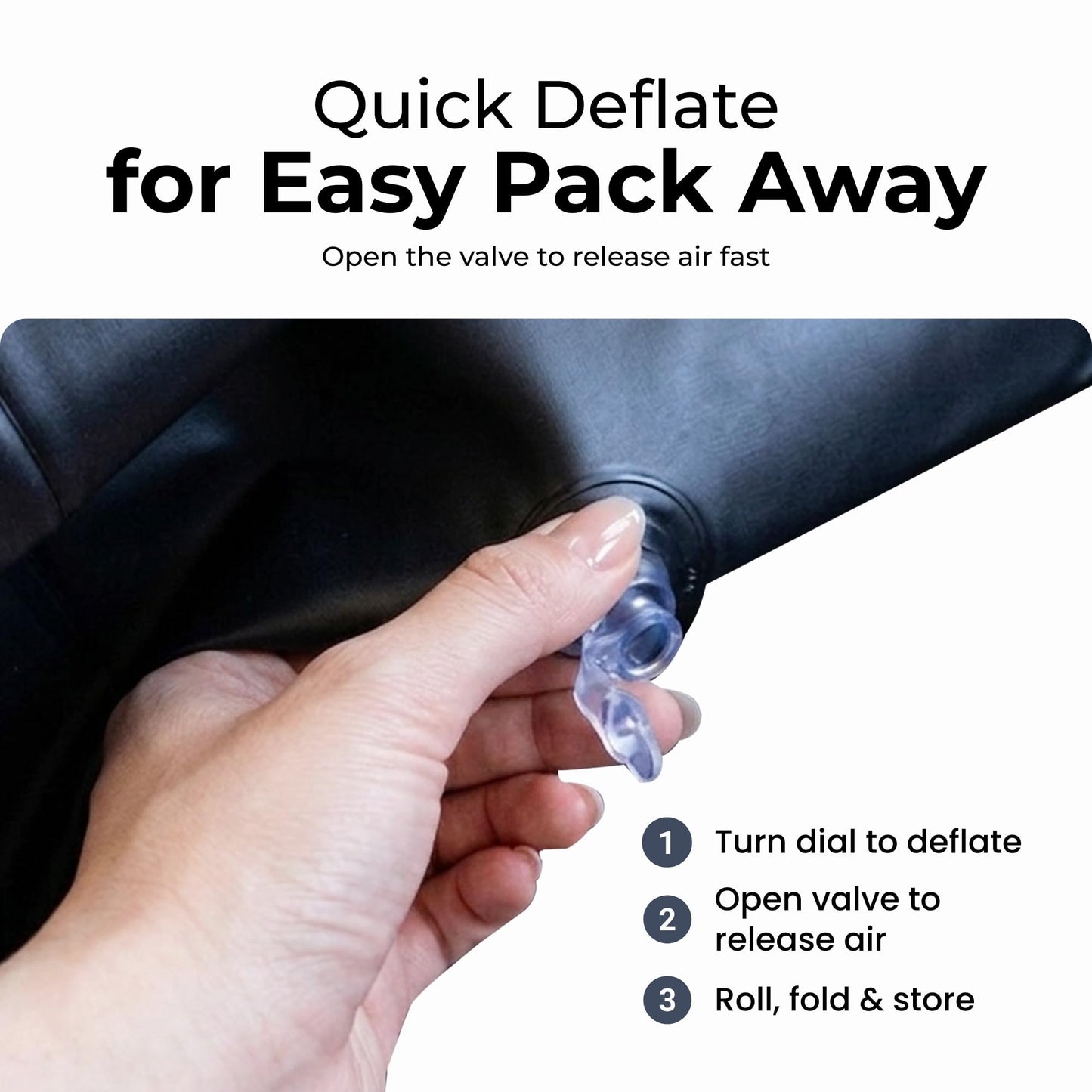 Straame Double Airbed with Built-in Pump, Inflatable Mattress 196 x 145 x 47 cm, Blow Up Mattress Guest Bed, Self Inflating Camping Mattress with Carry Bag for Home Travel Sleepovers Guests Use Indoor