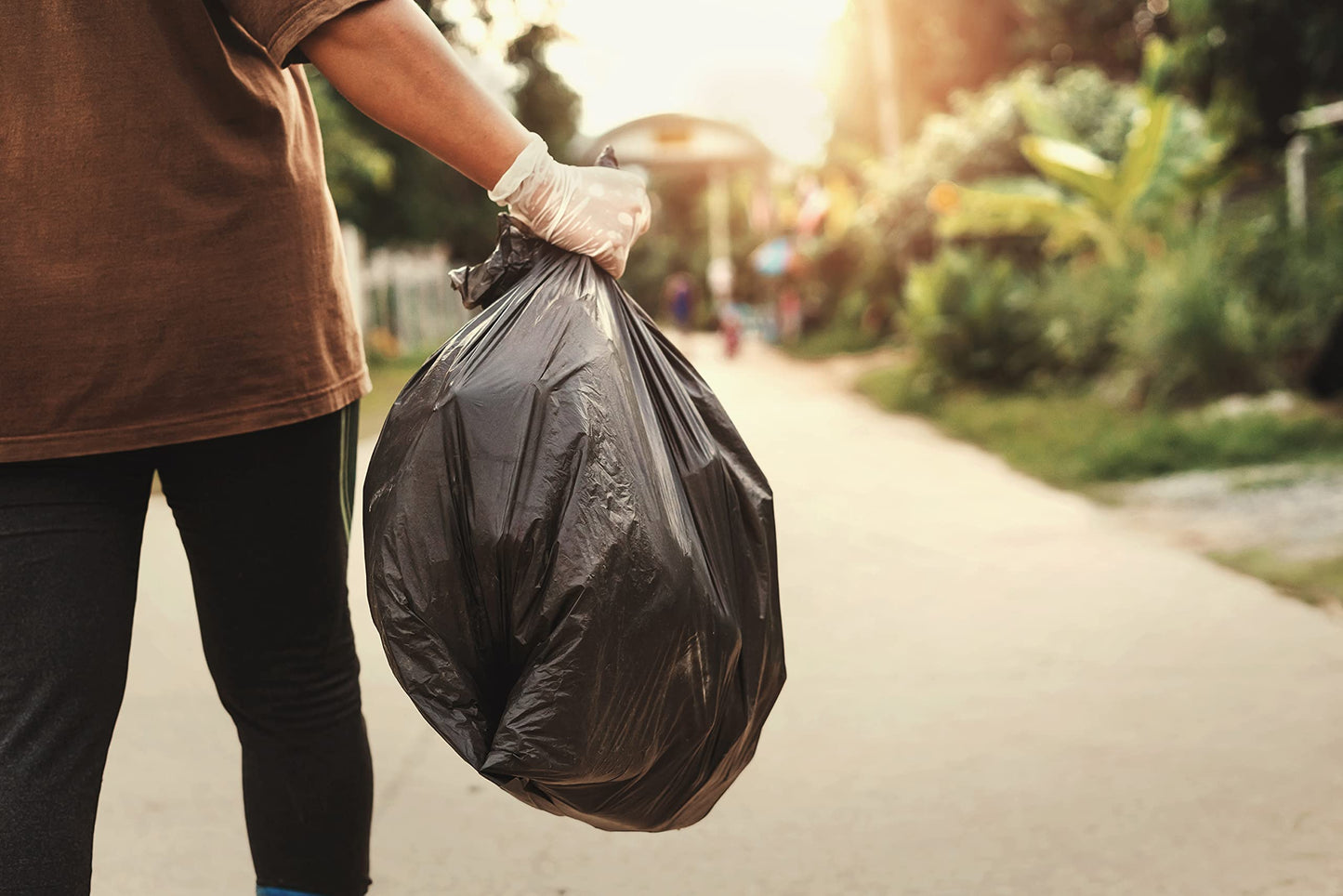 Heavy-Duty Black Refuse Sacks – Thick Rubbish Bags & Bin Liners for Dry & Wet Waste – Durable, Disposable Trash Bags for Pantry, Dustbin, and More (100 count (Pack of 5))