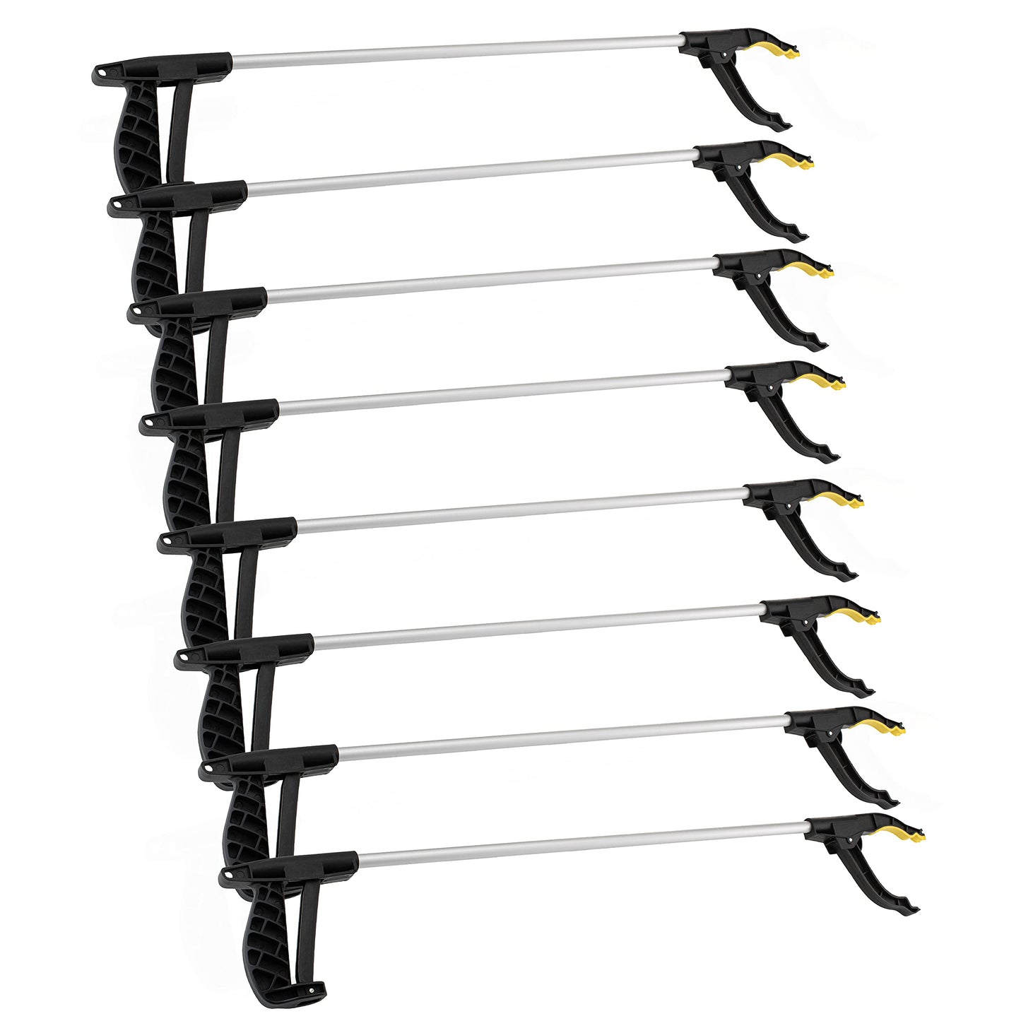 Straame Garden | Litter Picker Grab & Grip Reaching Litter Rubbish Pick Up Tool | Leaf Grabber Stick | Multiuse Grabber Light Items (Standard Pick Up Tool Pack of 8)
