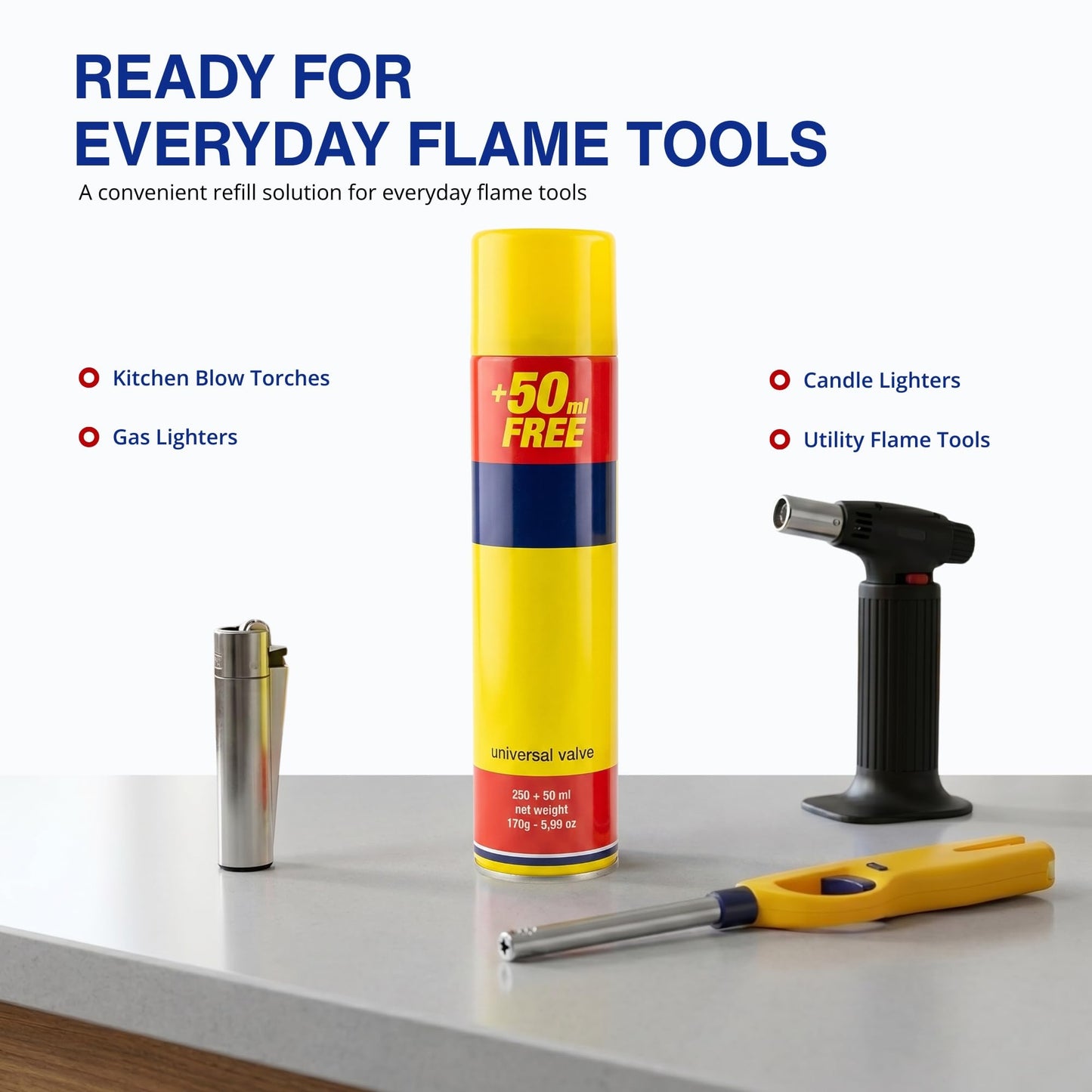 Straame Clipper Gas Refill Canister - 300ml Capacity- Universal Refill Fluid for Lighters, Torches, and Camping Stoves (Pack of 4)